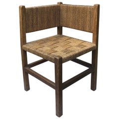Unusual Corner Chair Audoux Minet, circa 1960