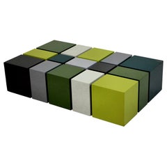 Unusual Cubist Occasional Table in Great Colors