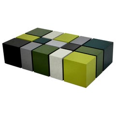 Unusual Cubist Occasional Table in Great Colors