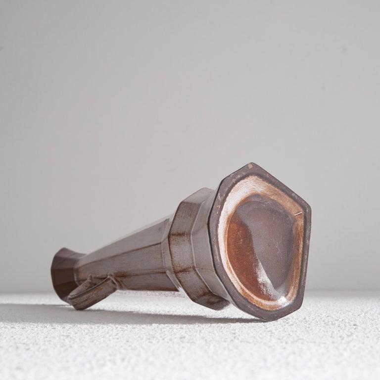 Unusual Cubist Studio Pottery Pitcher Vase 1950s For Sale 6