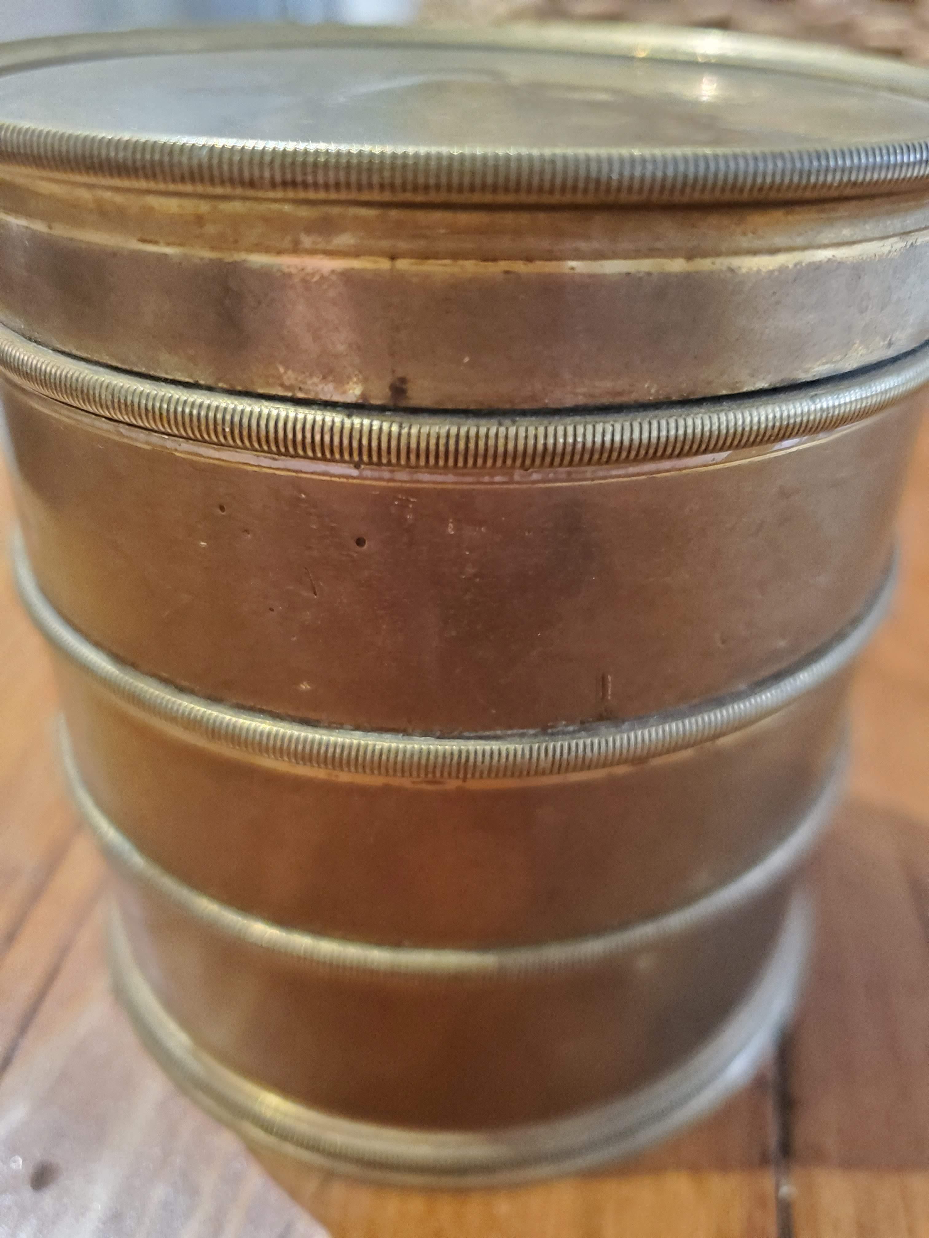 Unusual Cylindrical Shaped Brass Tobacco Box 3