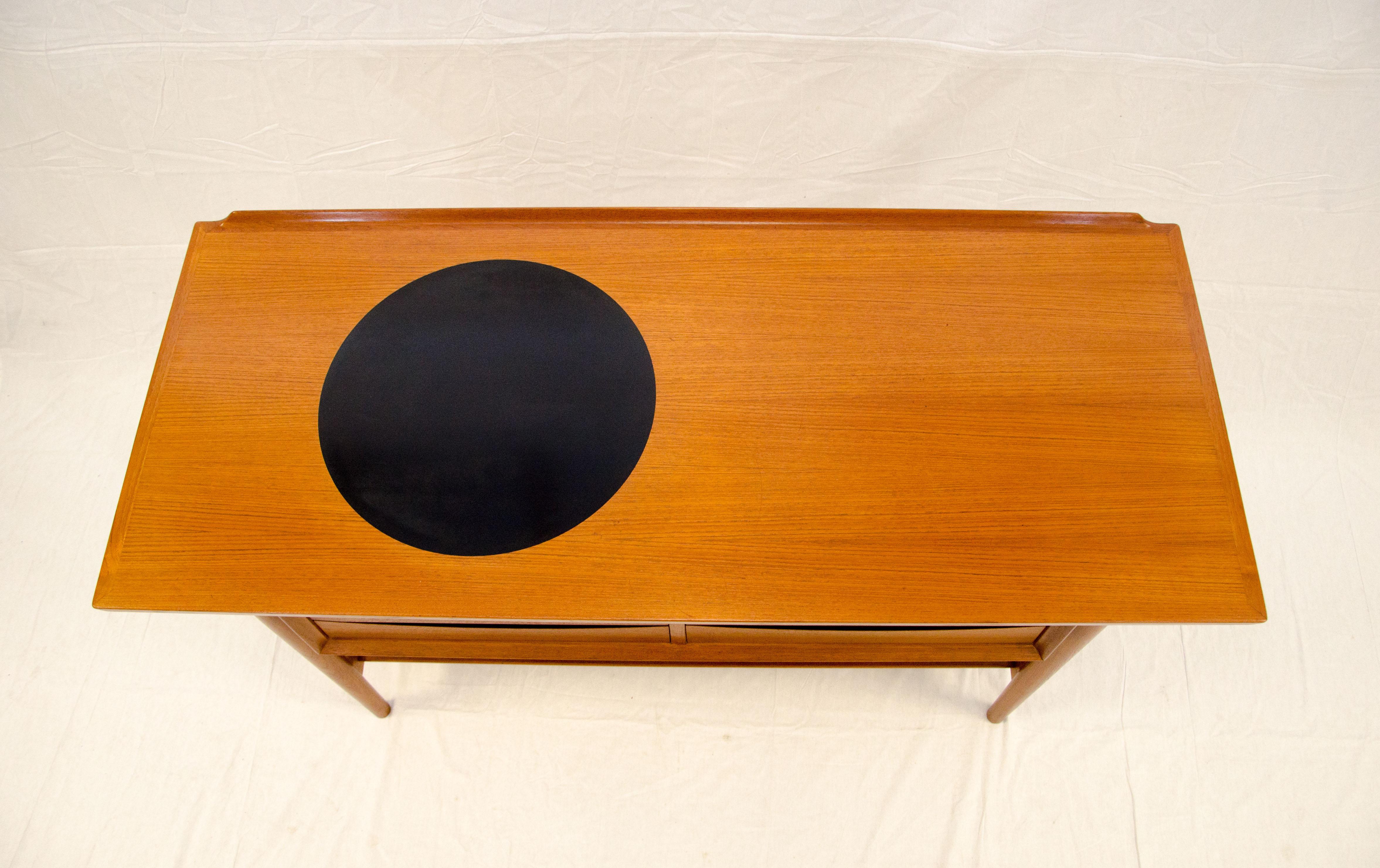 Unusual Danish Teak Buffet or Console Table by Arne Vodder for Sibast Furniture 1