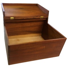 Unusual Danish Teak Midcentury Wall Hung Box