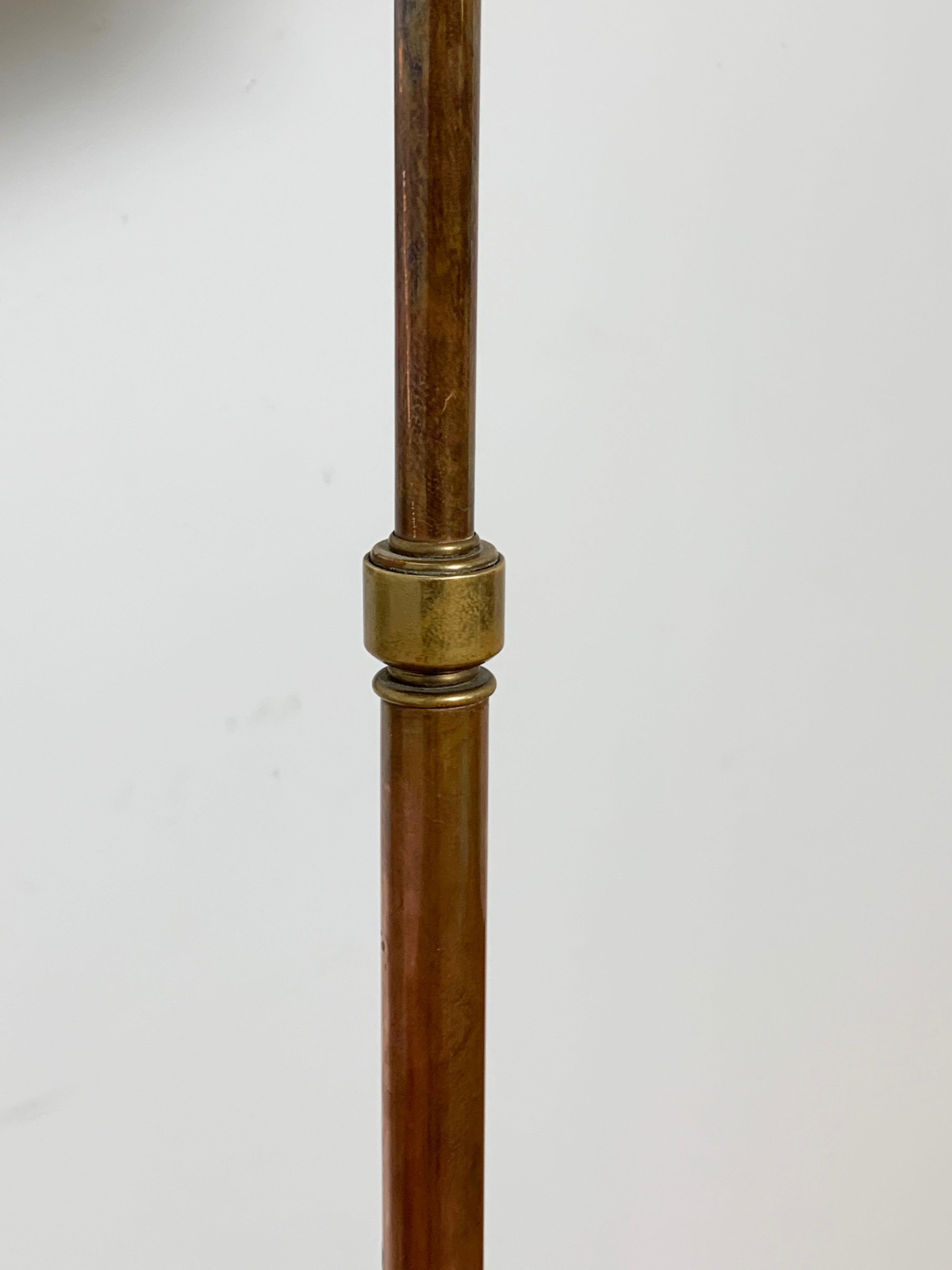 Unusual Deco Era Stained Glass Cylinder Floor Lamp 4