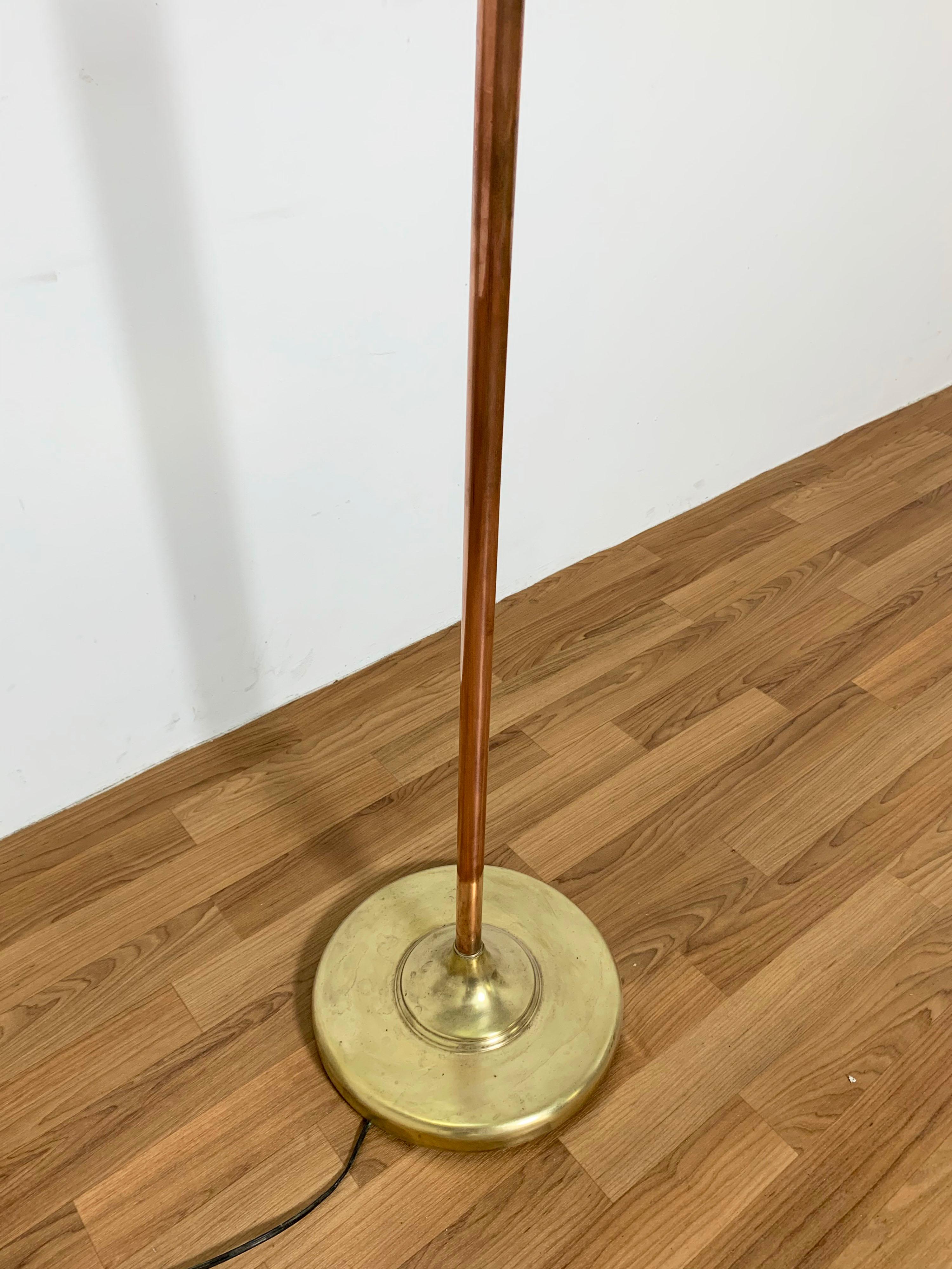 Unusual Deco Era Stained Glass Cylinder Floor Lamp 2