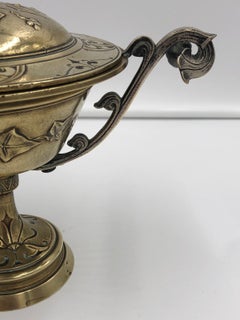 Unusual Decorative Antique Brass Urn