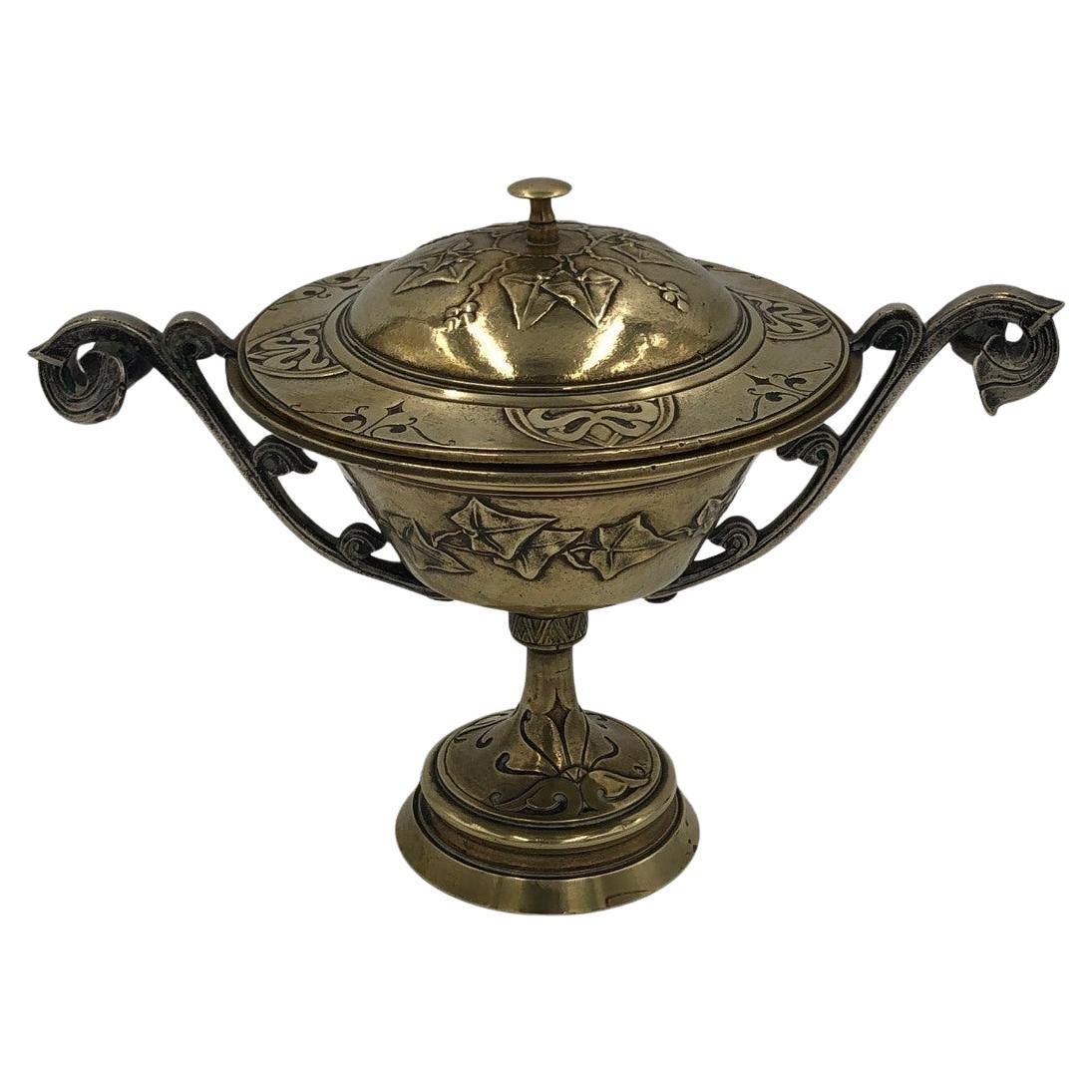 Unusual Decorative Antique Brass Urn