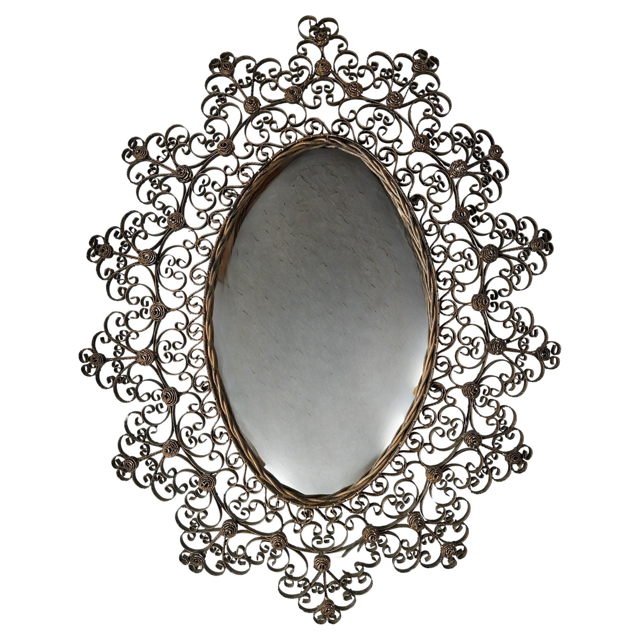 Espejo Oval Decorativo Inusual.