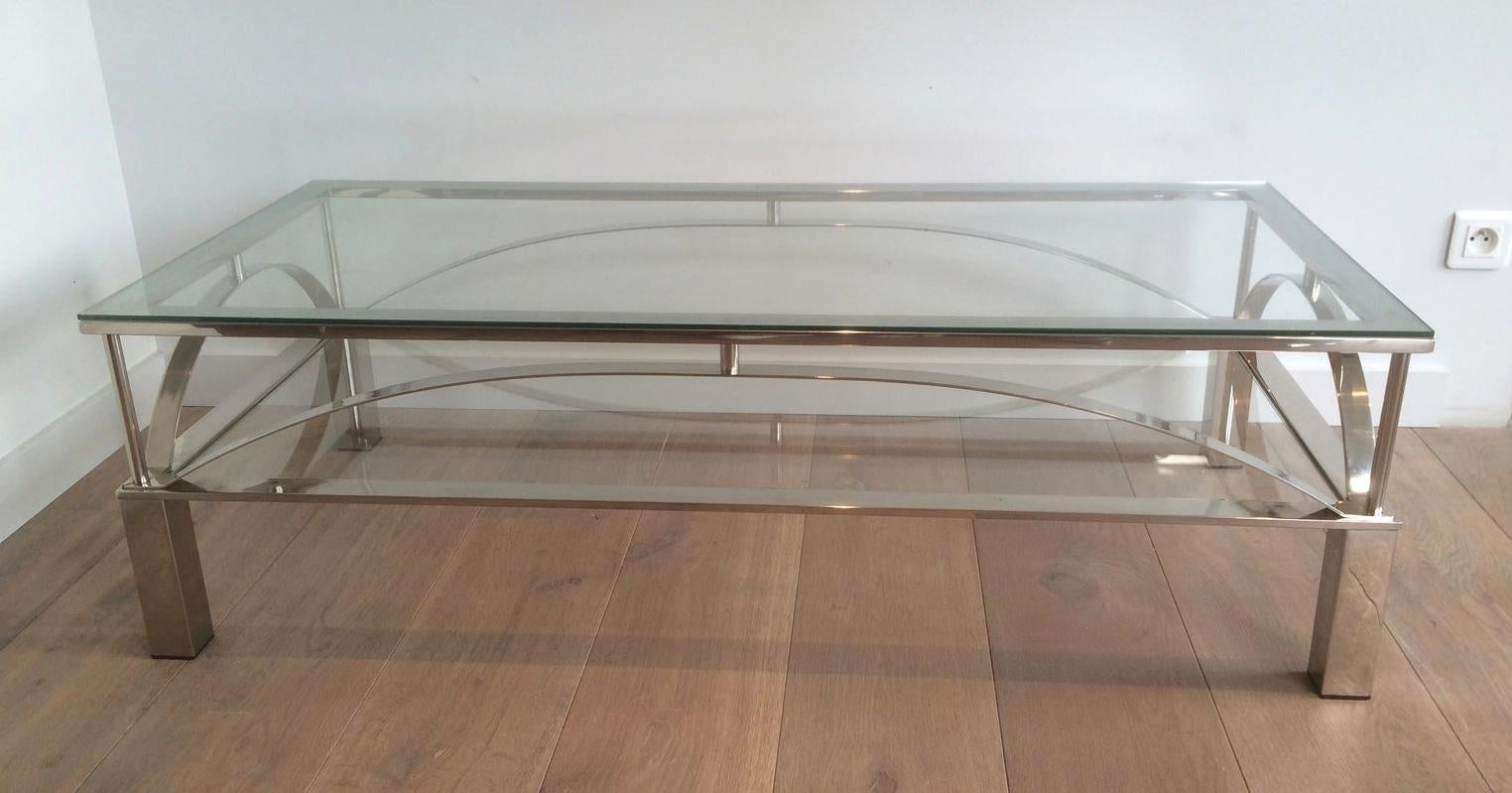 Unusual Design Chrome Coffee Table, circa 1960 For Sale 5