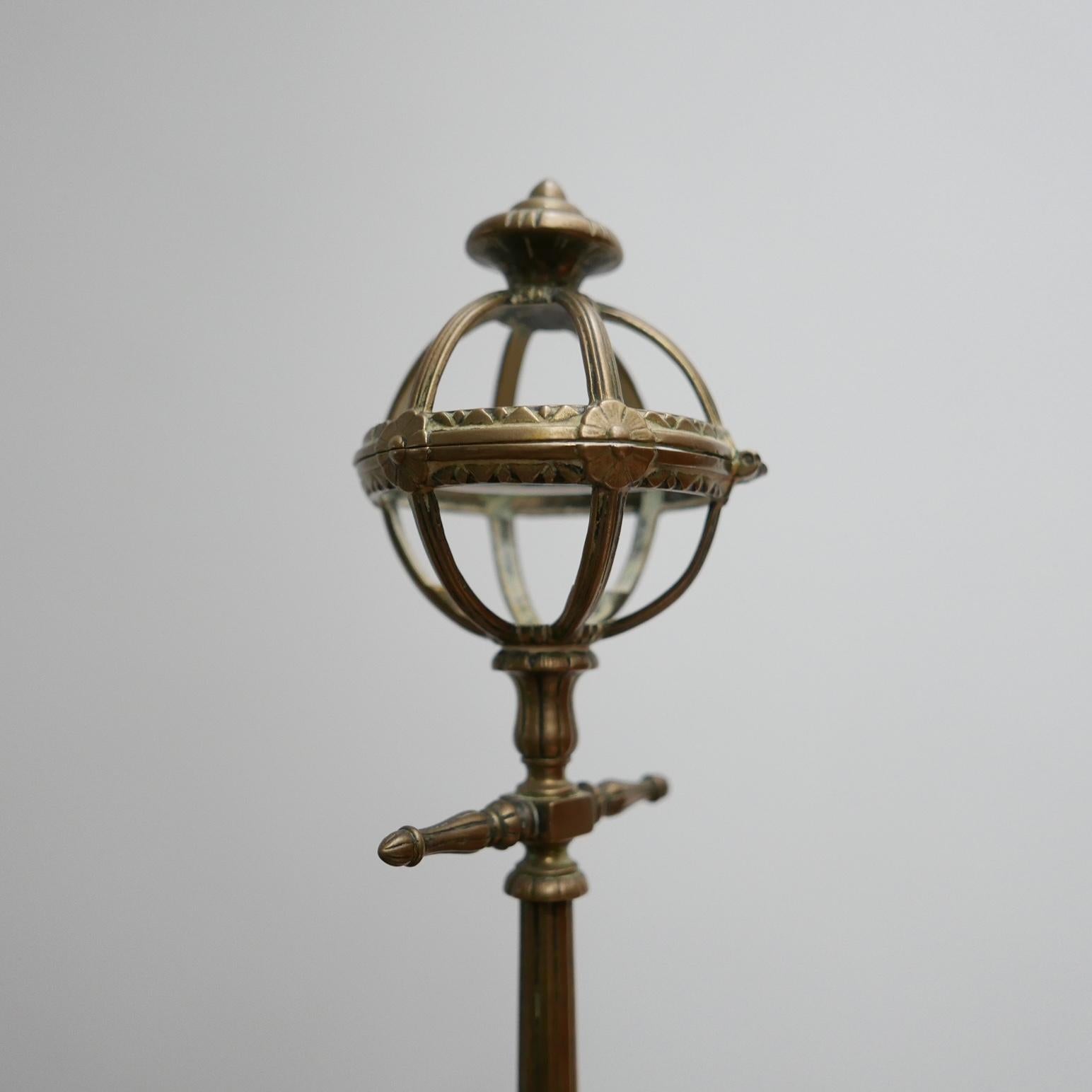Unusual Desk Top Antique Lantern Model Brass Curio 4