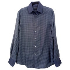 Unusual Donna Karan Mens Sheer Burnout Dot Shirt