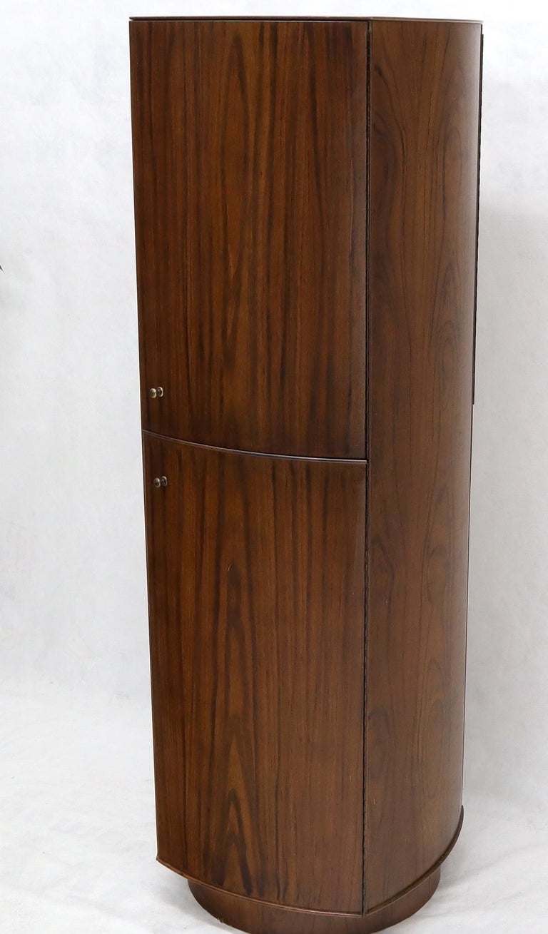 Inusual Doble Cara Giratoria Cilindro Forma Dresser Cheval Espejo