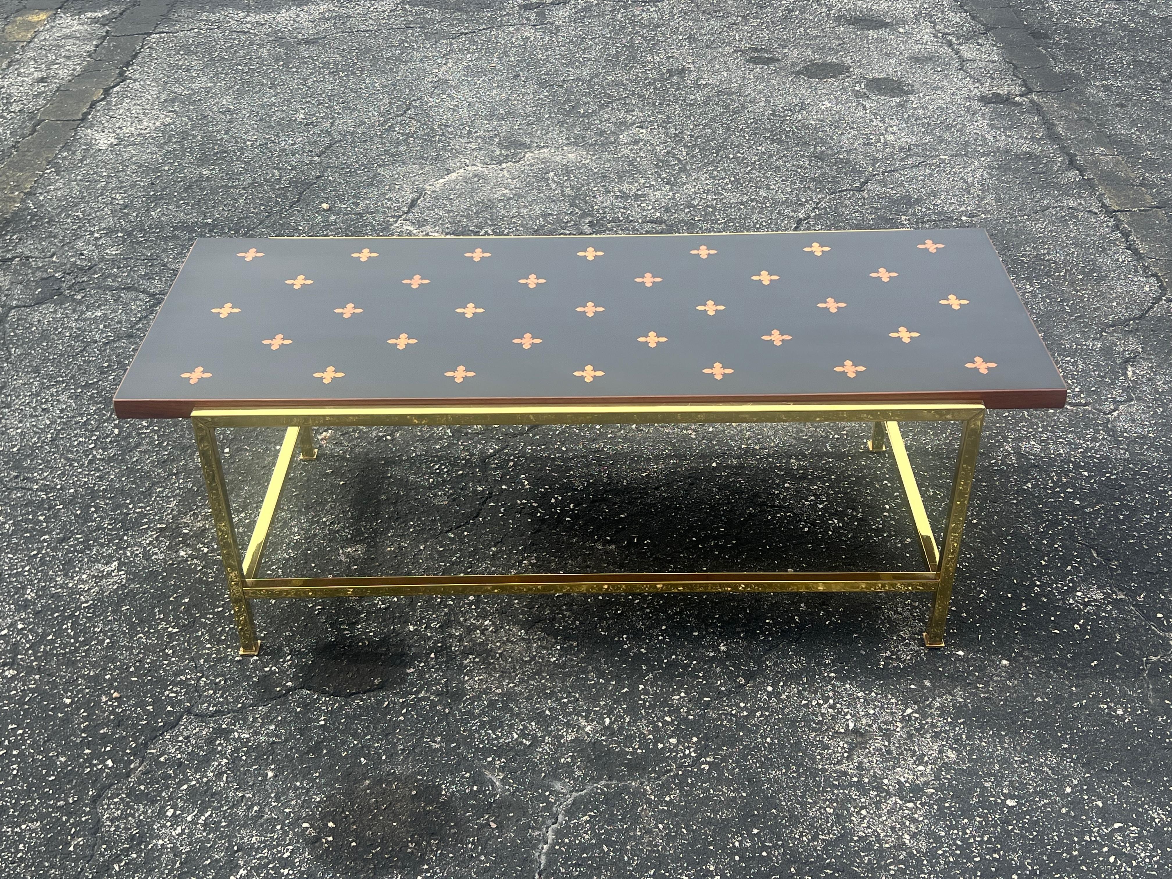 Table basse Dunbar avec incrustation en vente 4
