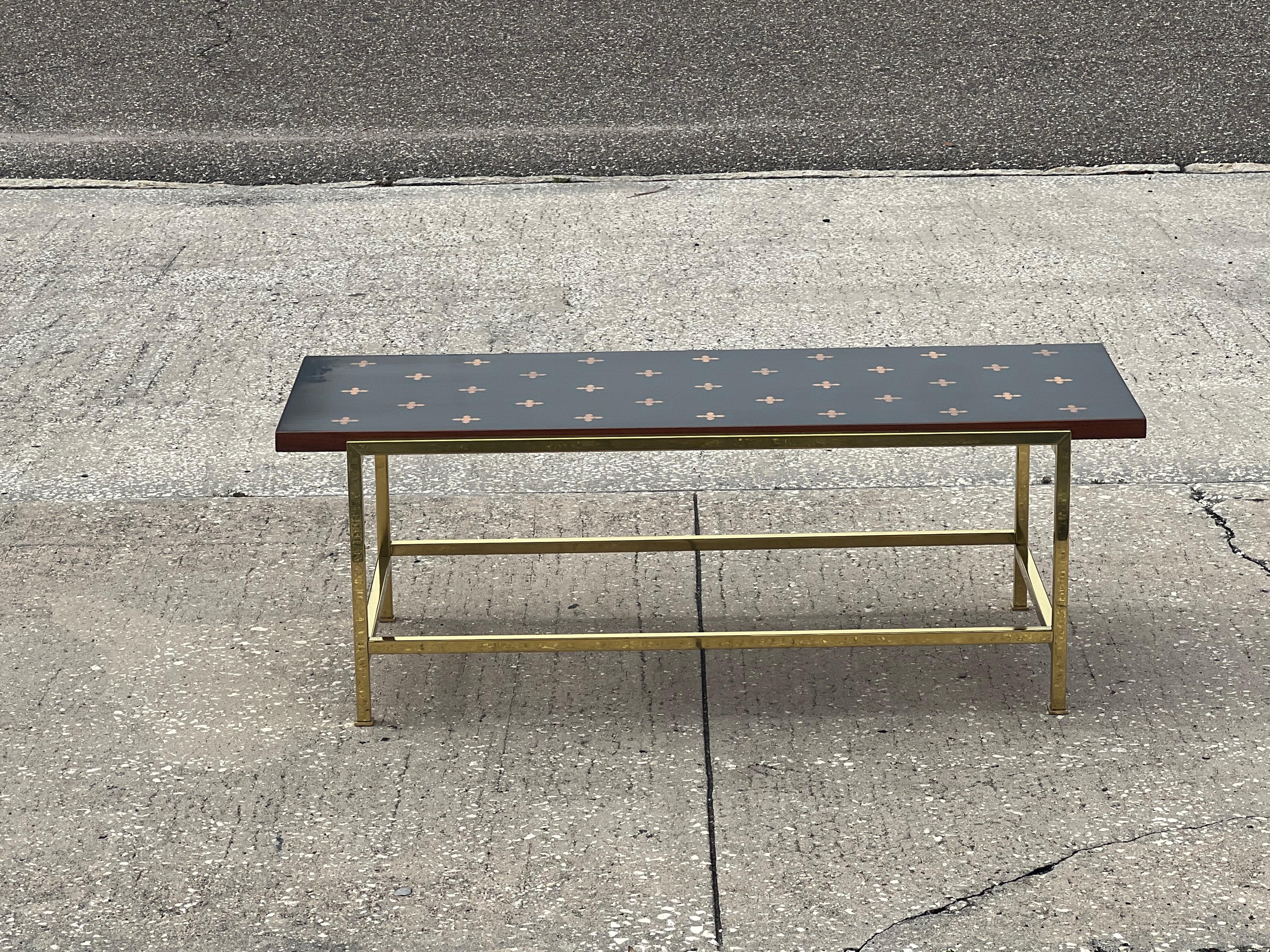 Table basse Dunbar avec incrustation en vente 6