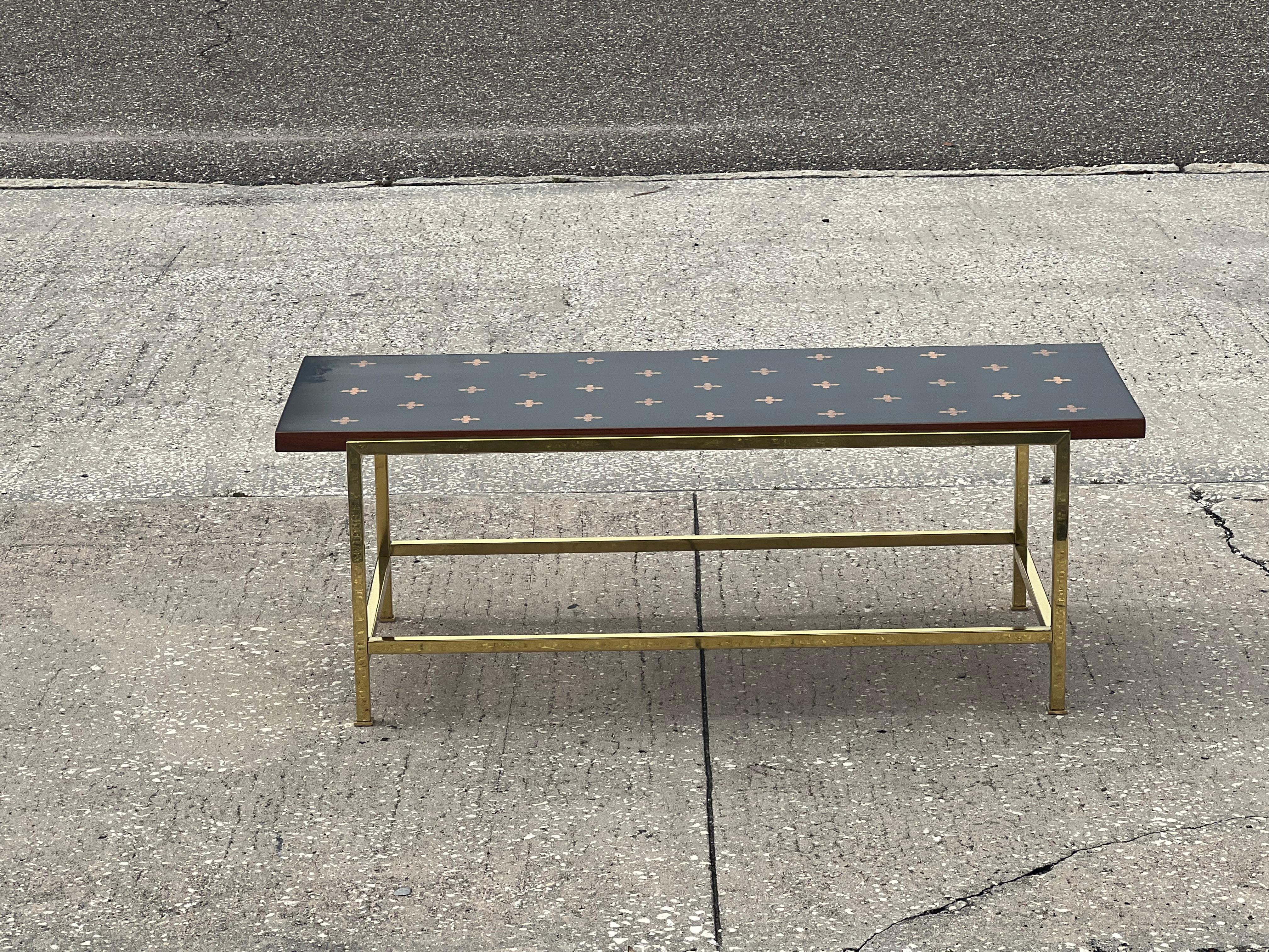 Américain Table basse Dunbar avec incrustation en vente
