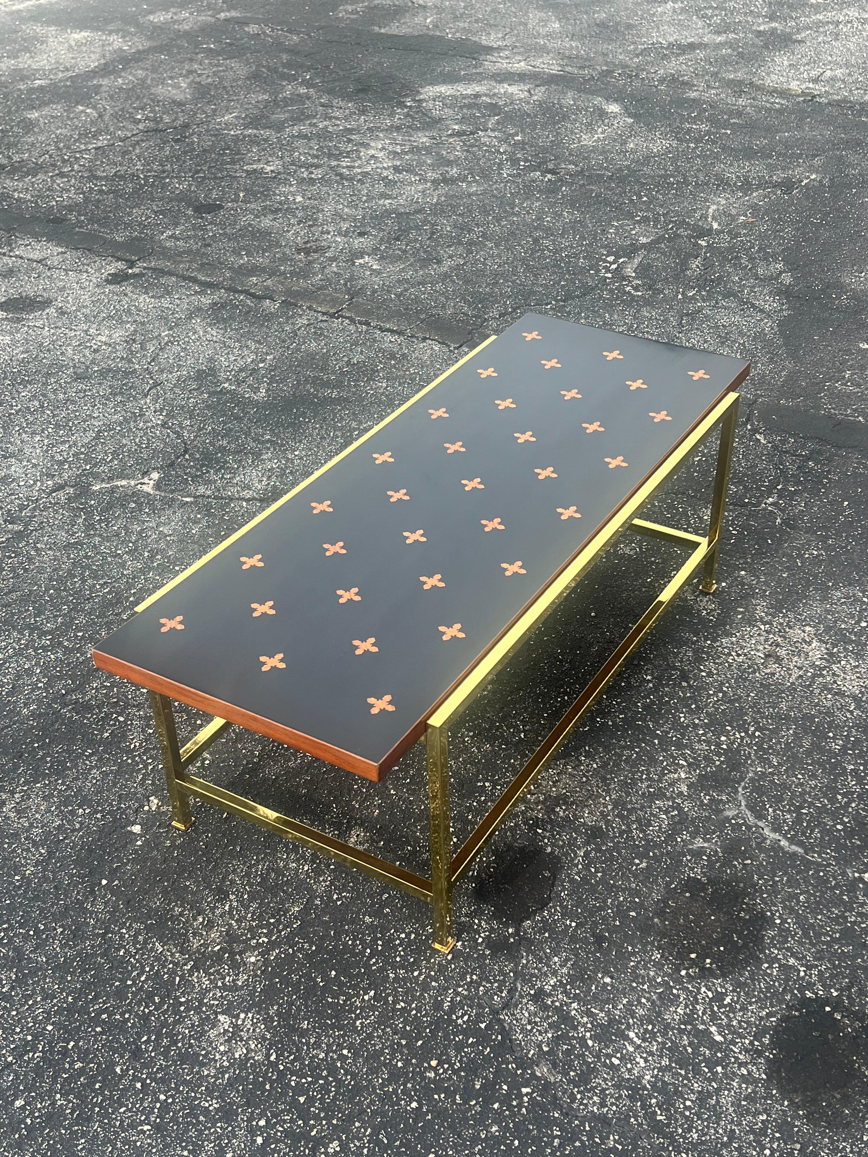 Table basse Dunbar avec incrustation en vente 1