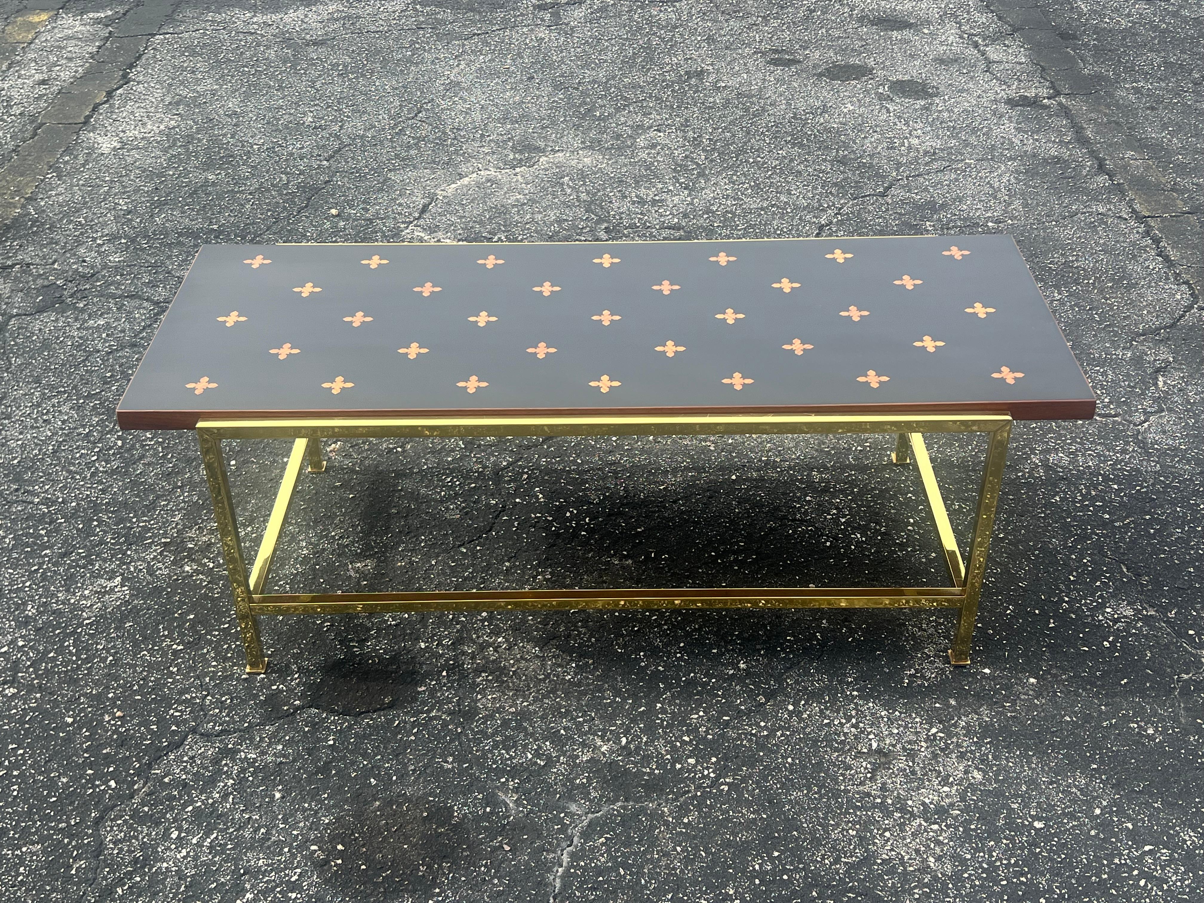 Table basse Dunbar avec incrustation en vente 2