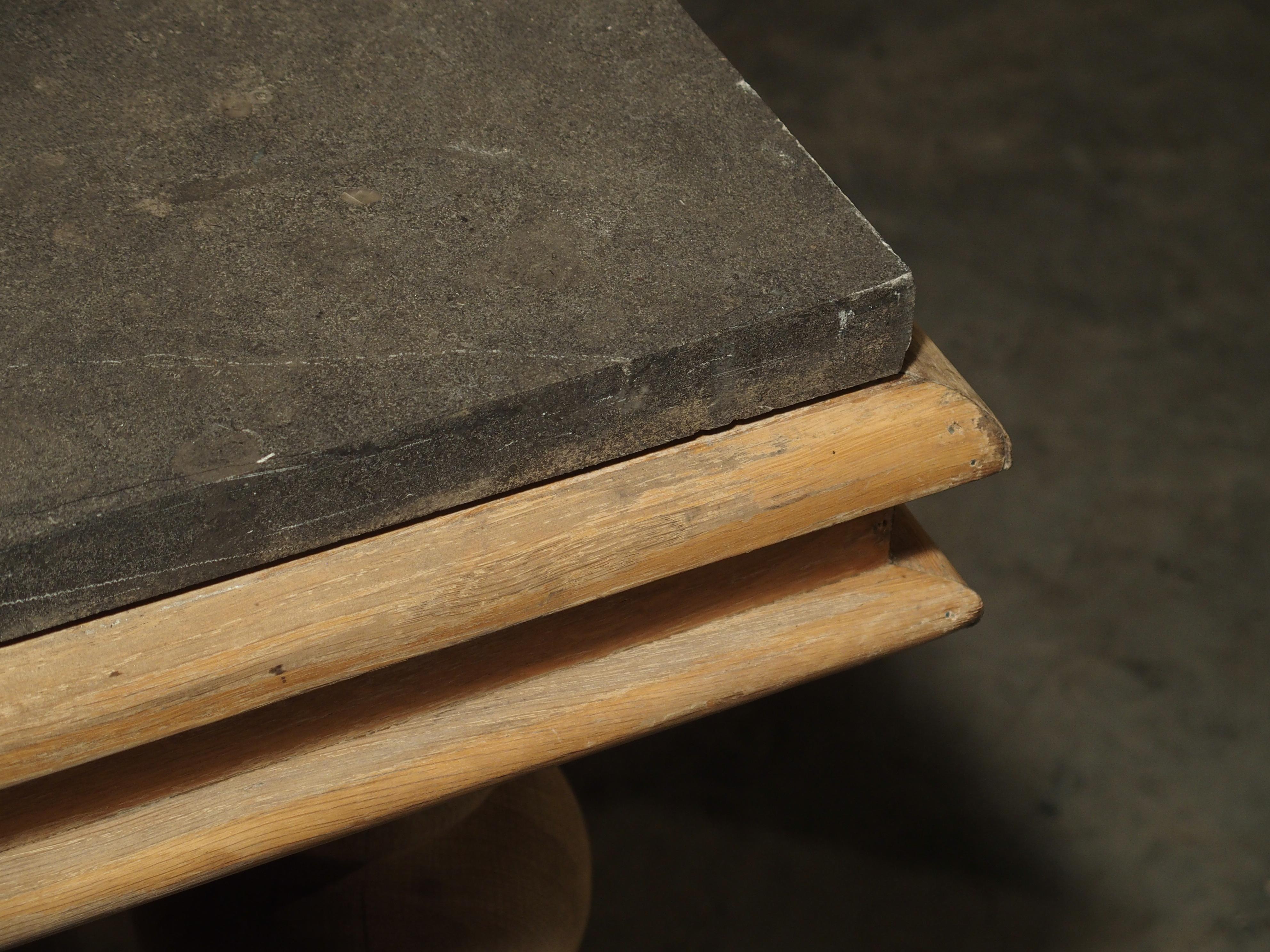 Unusual Early 1900s Pastry Table with Belgian Bluestone Top 4