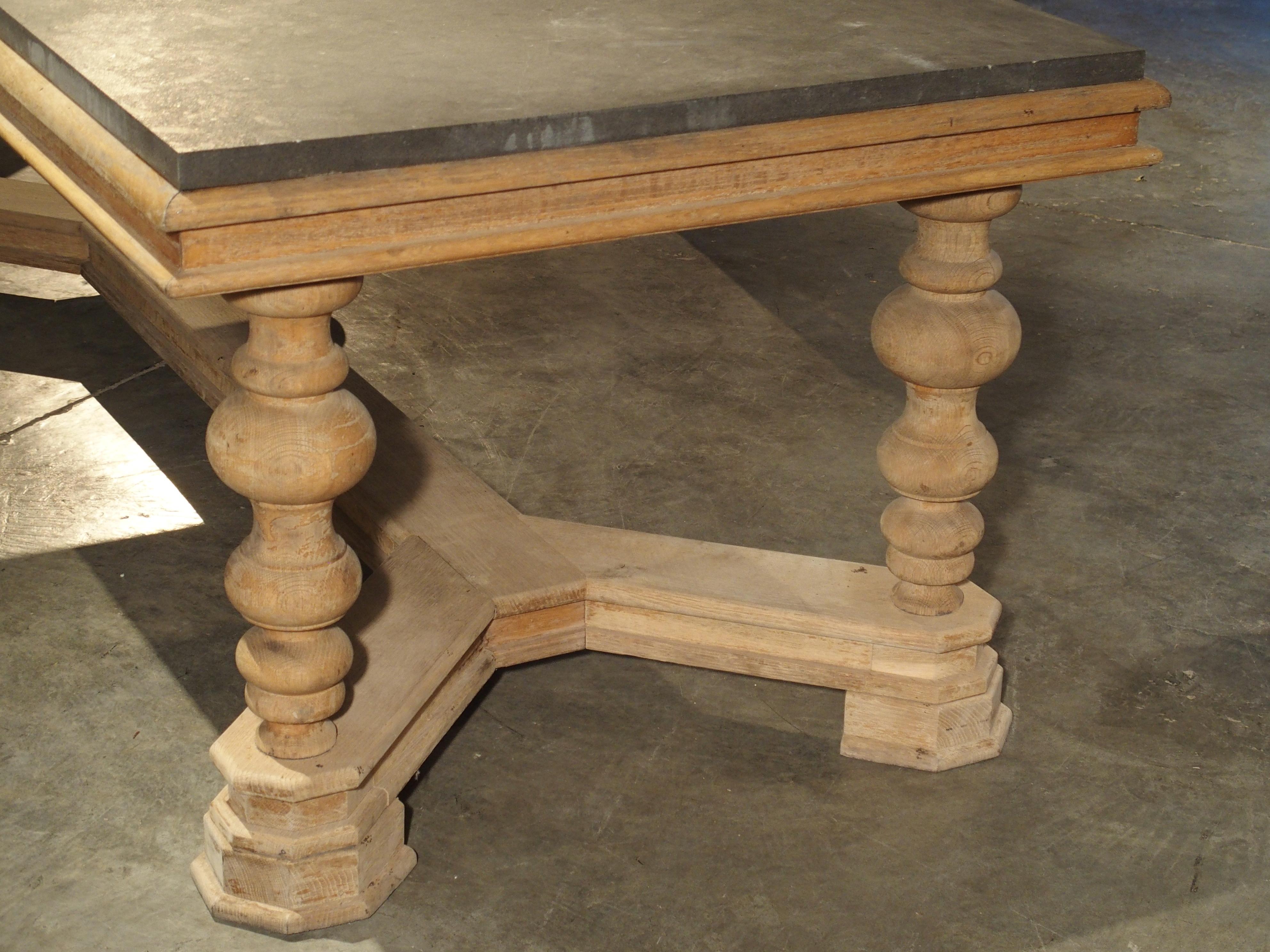 Unusual Early 1900s Pastry Table with Belgian Bluestone Top 5