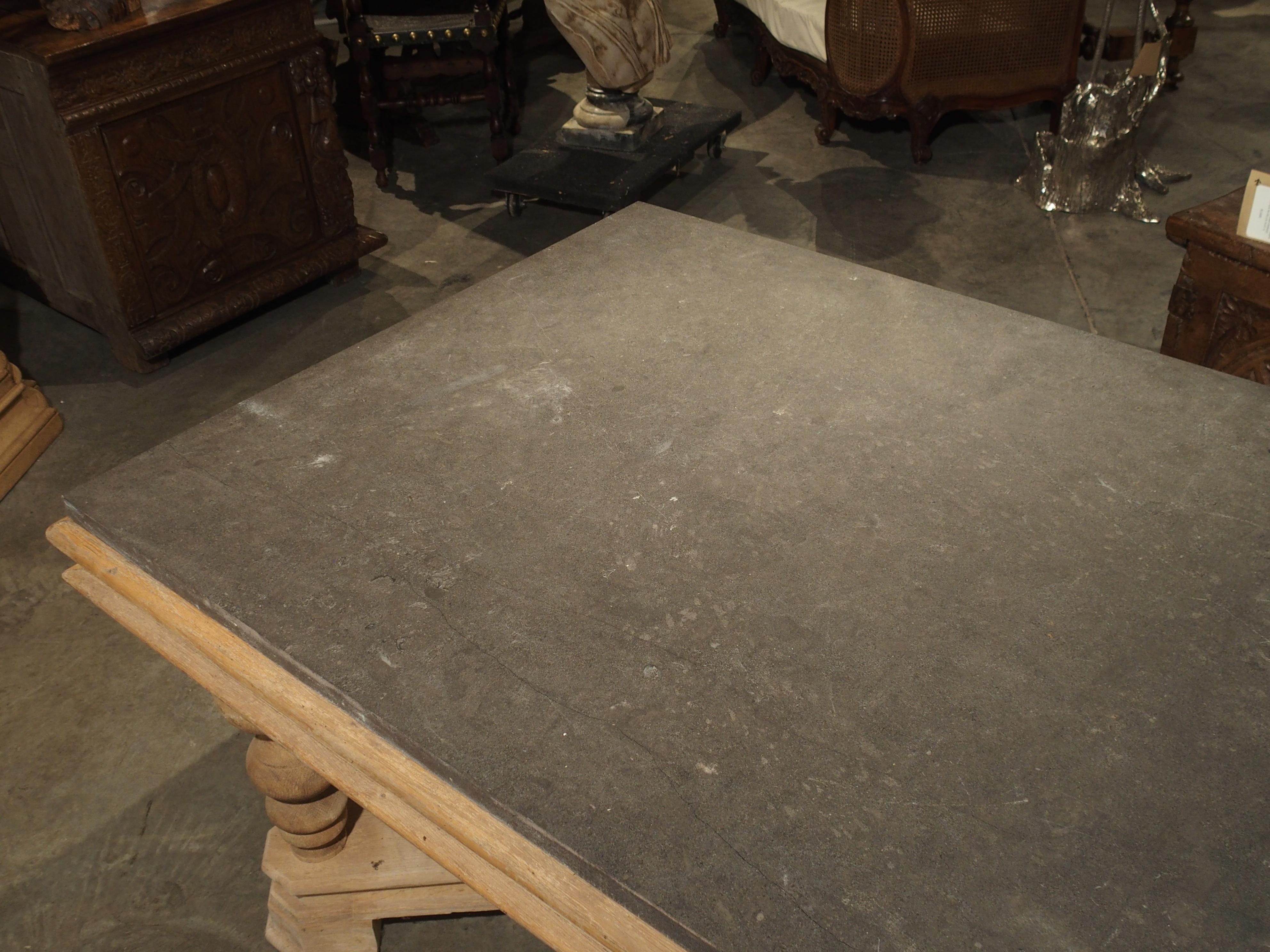 Unusual Early 1900s Pastry Table with Belgian Bluestone Top 2