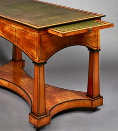 Unusual Early 19th Century Biedermeier Library Desk, German or Austrian