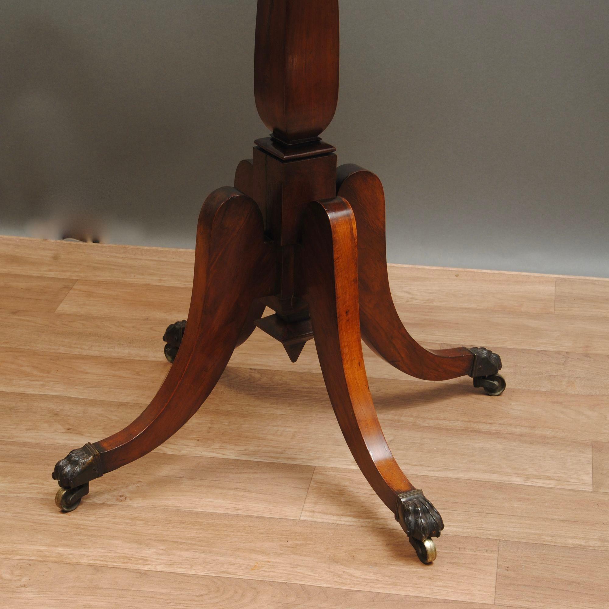 Carved Unusual Early 19th Century Wine Table 