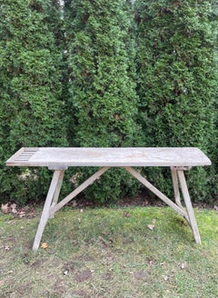 Unusual Early 20th C French Lavandiere Console Table