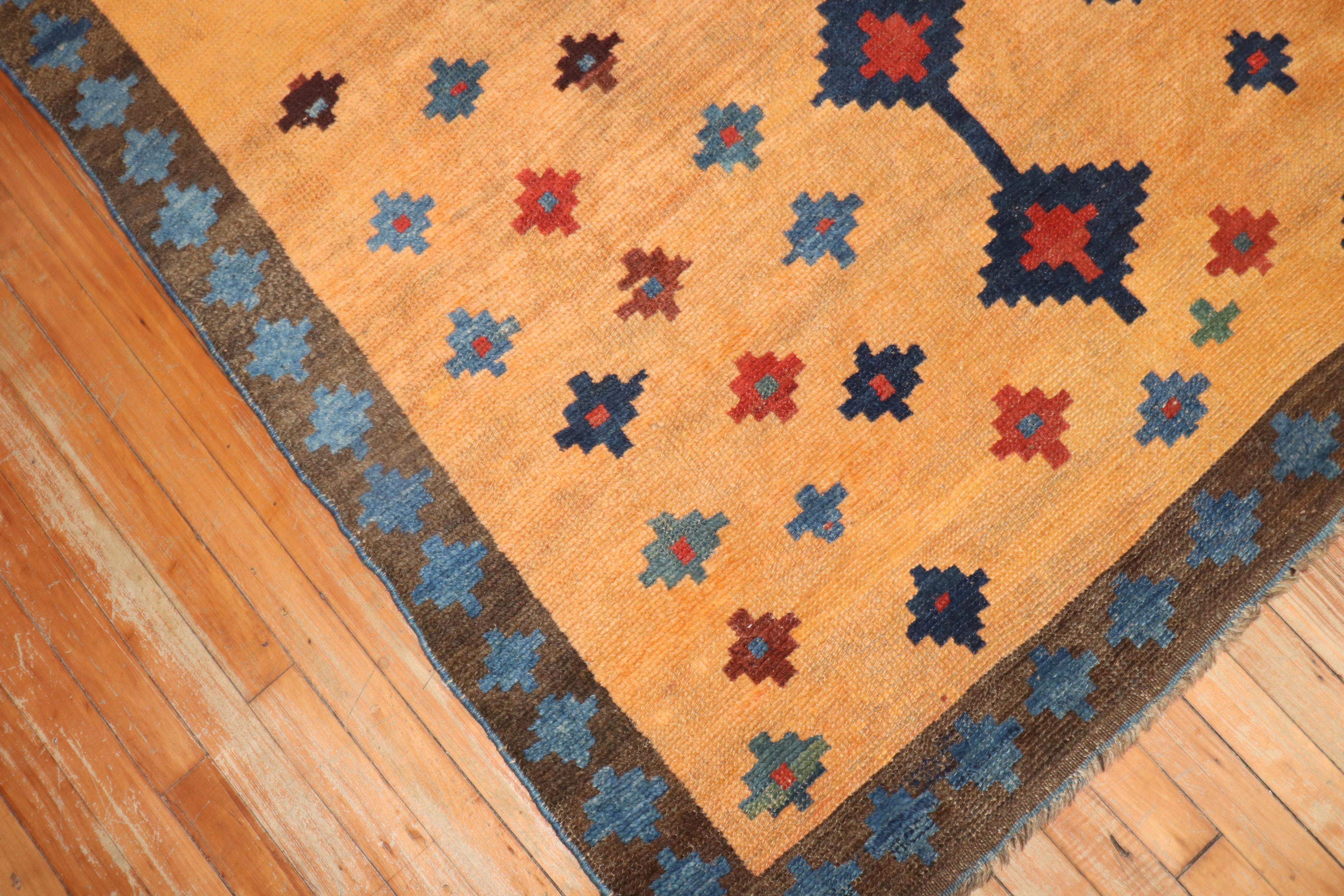 Hand-Knotted Unusual Early 20th Century Antique Persian Gabbeh  Rug For Sale