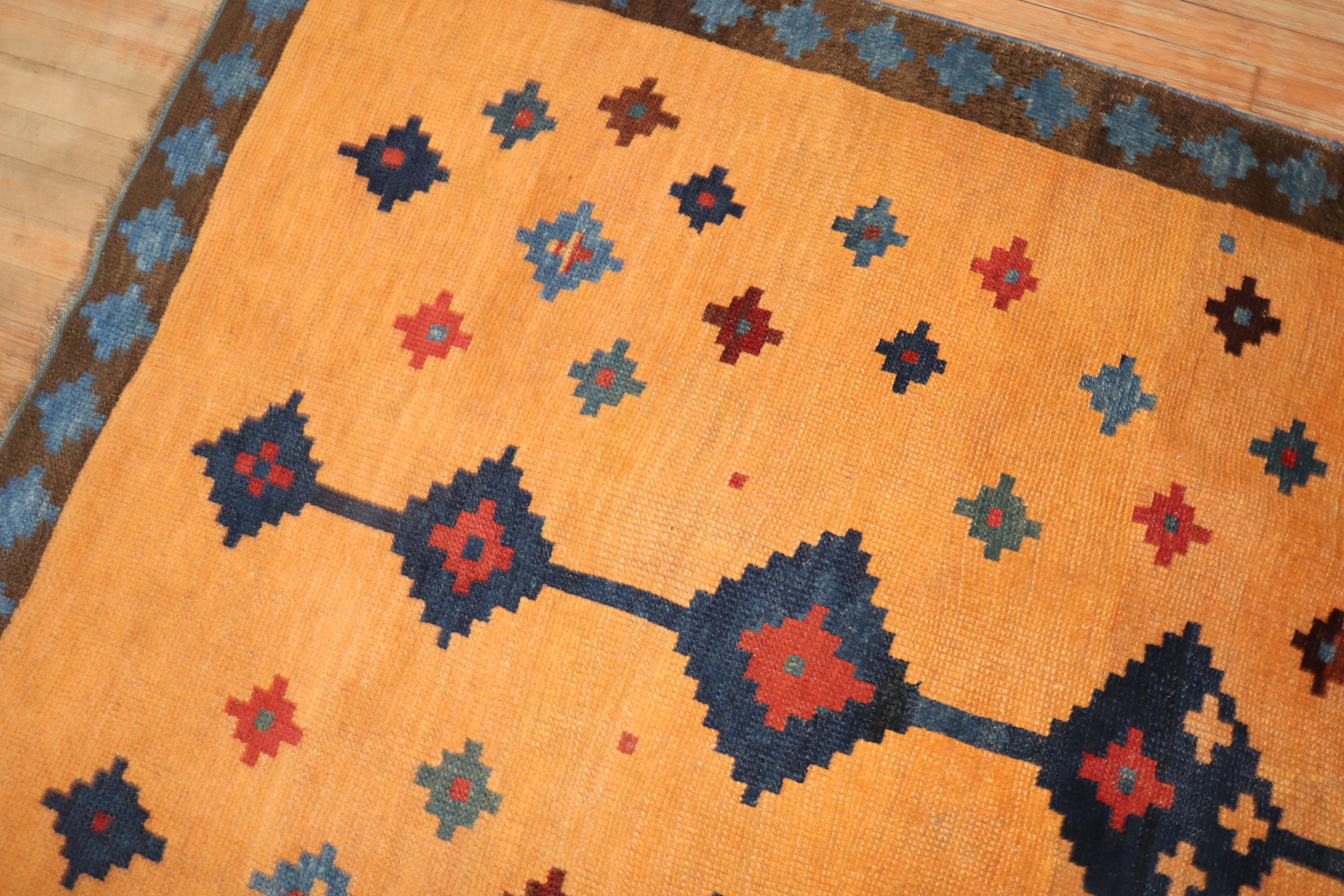 Unusual Early 20th Century Antique Persian Gabbeh  Rug For Sale 1