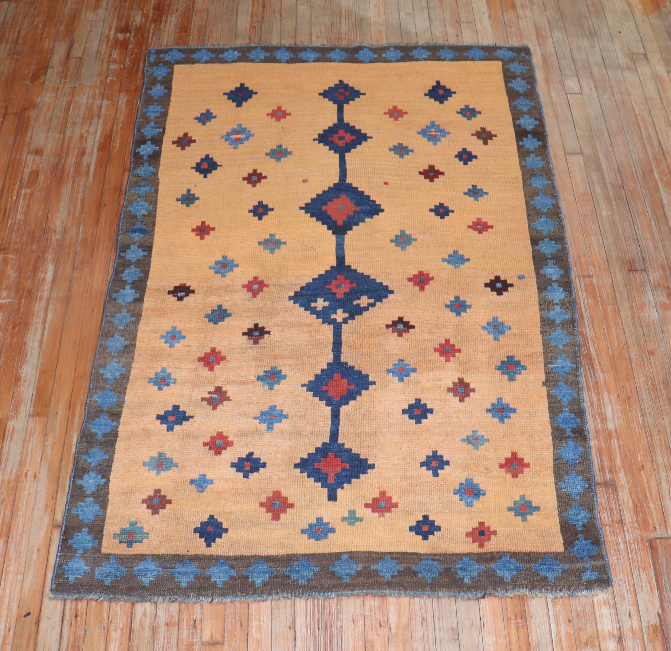 Unusual Early 20th Century Antique Persian Gabbeh  Rug For Sale 3