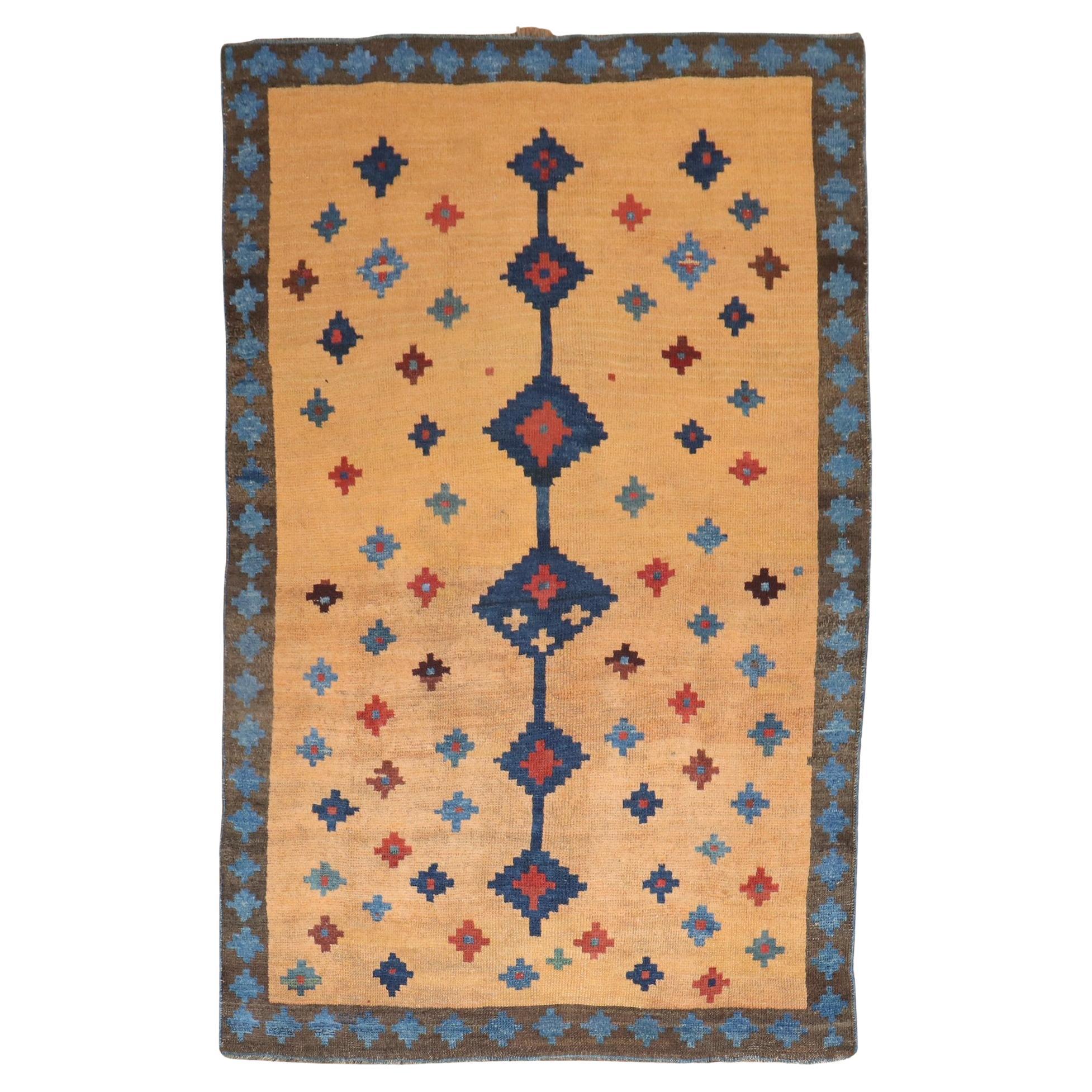 Unusual Early 20th Century Antique Persian Gabbeh  Rug For Sale