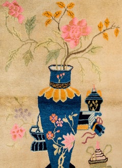 Unusual Early 20th Century Chinese Art Deco Rug
