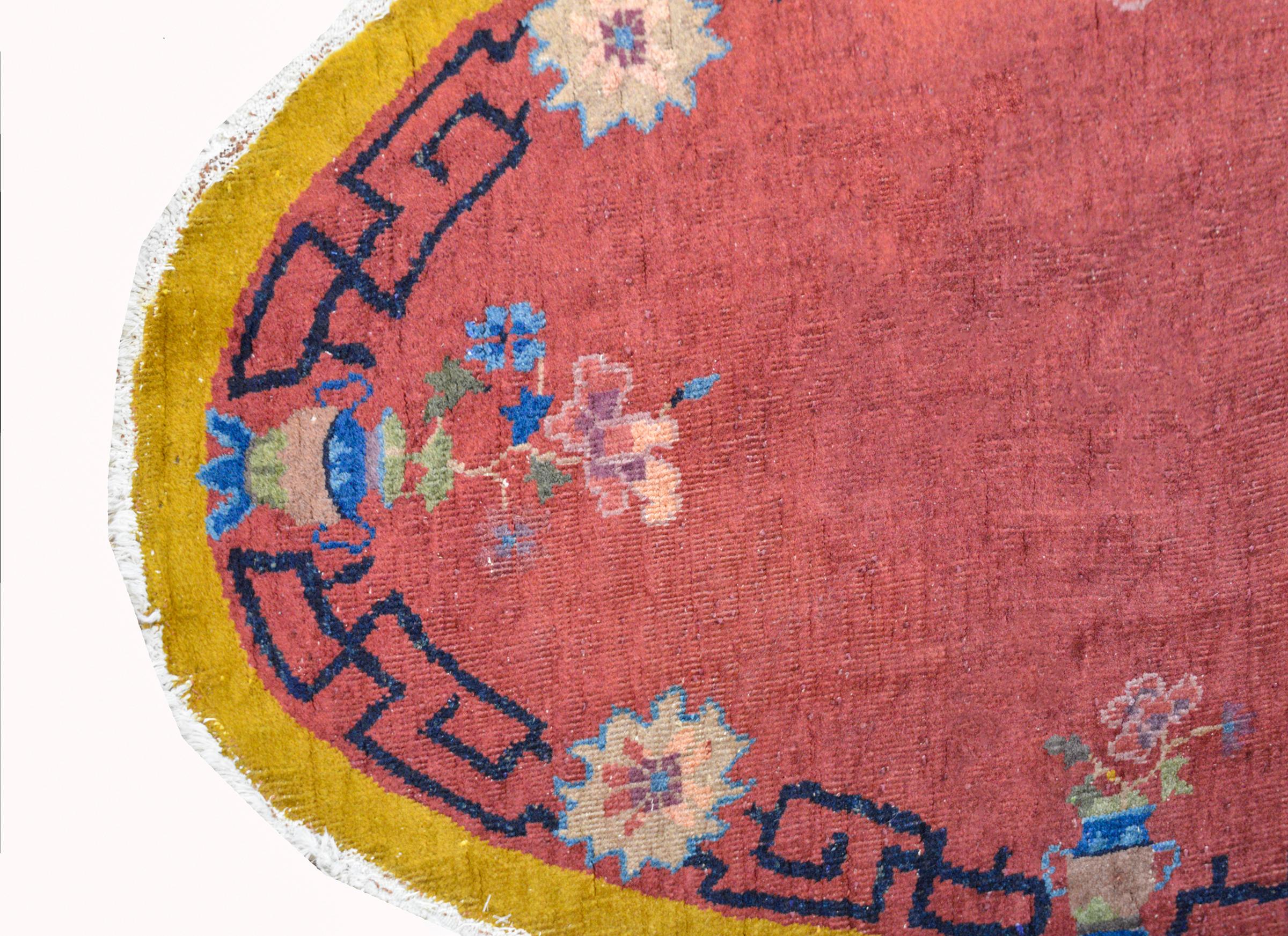 Unusual Early 20th Century Chinese Art Deco Rug For Sale 3