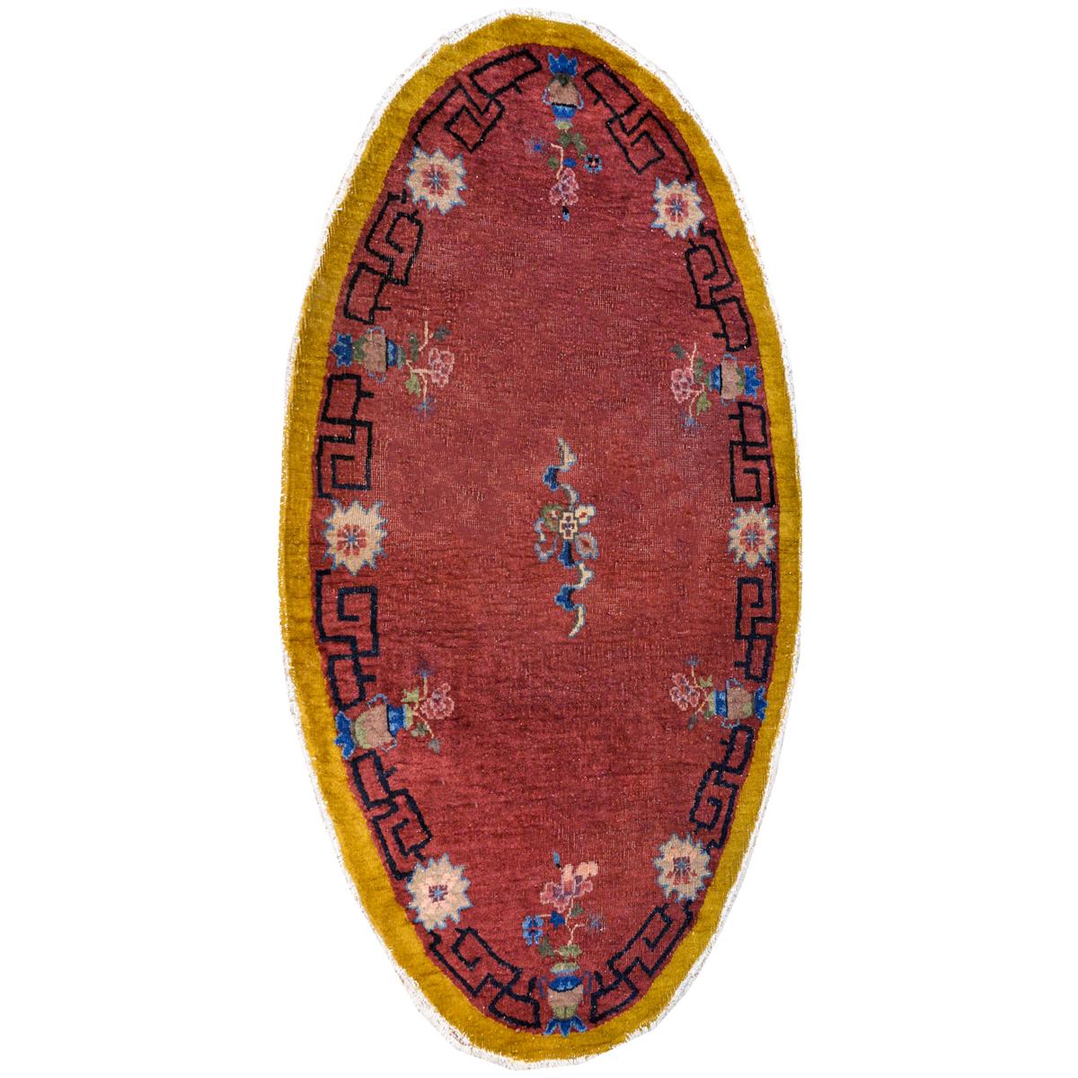 Unusual Early 20th Century Chinese Art Deco Rug For Sale