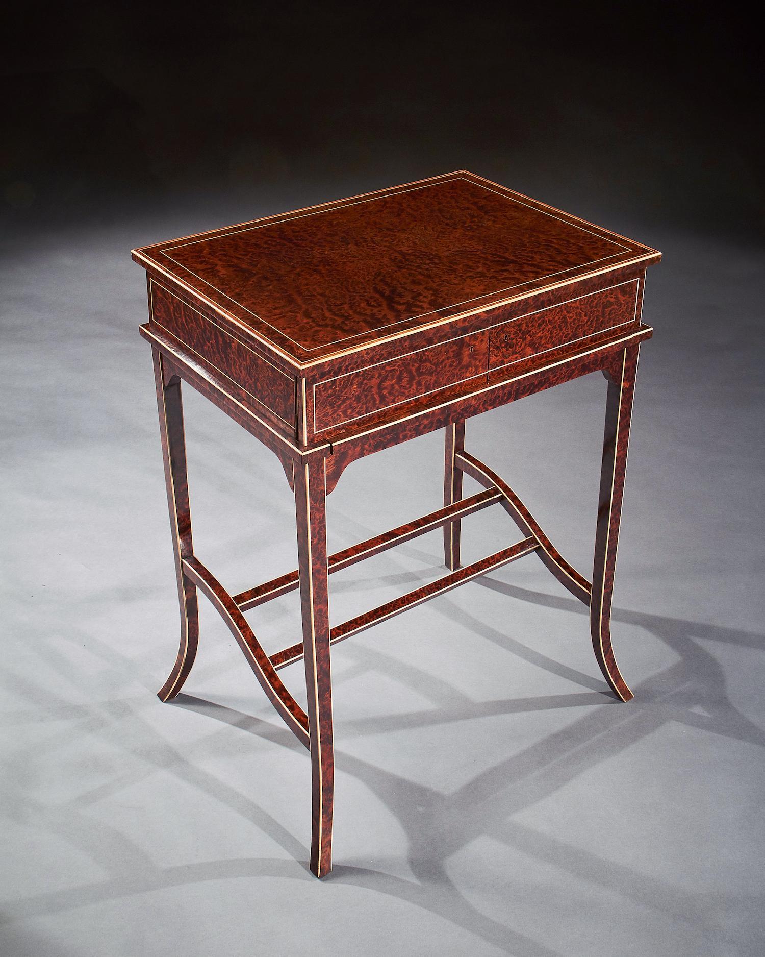 Unusual Early 20th Century French Thuya Wood Metamorphic Writing Table 1