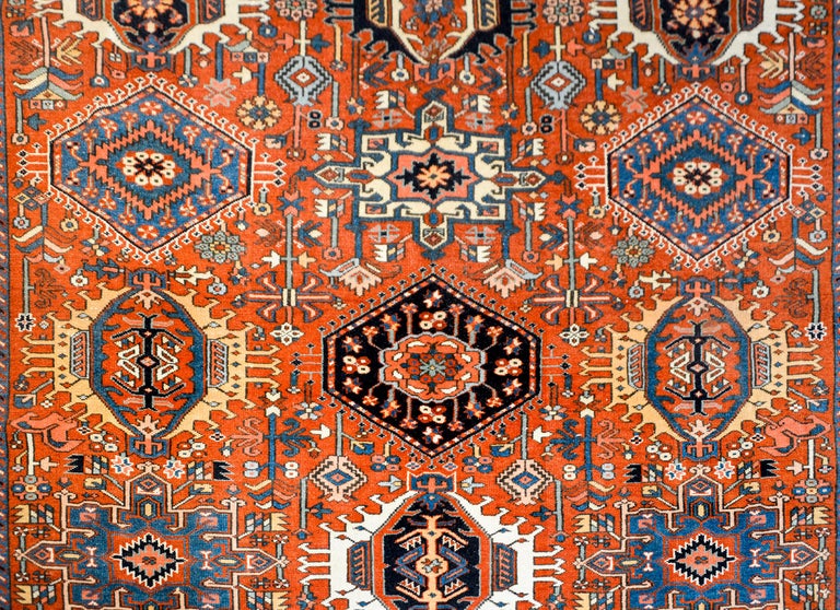 Unusual Early 20th Century Heriz Rug at 1stDibs
