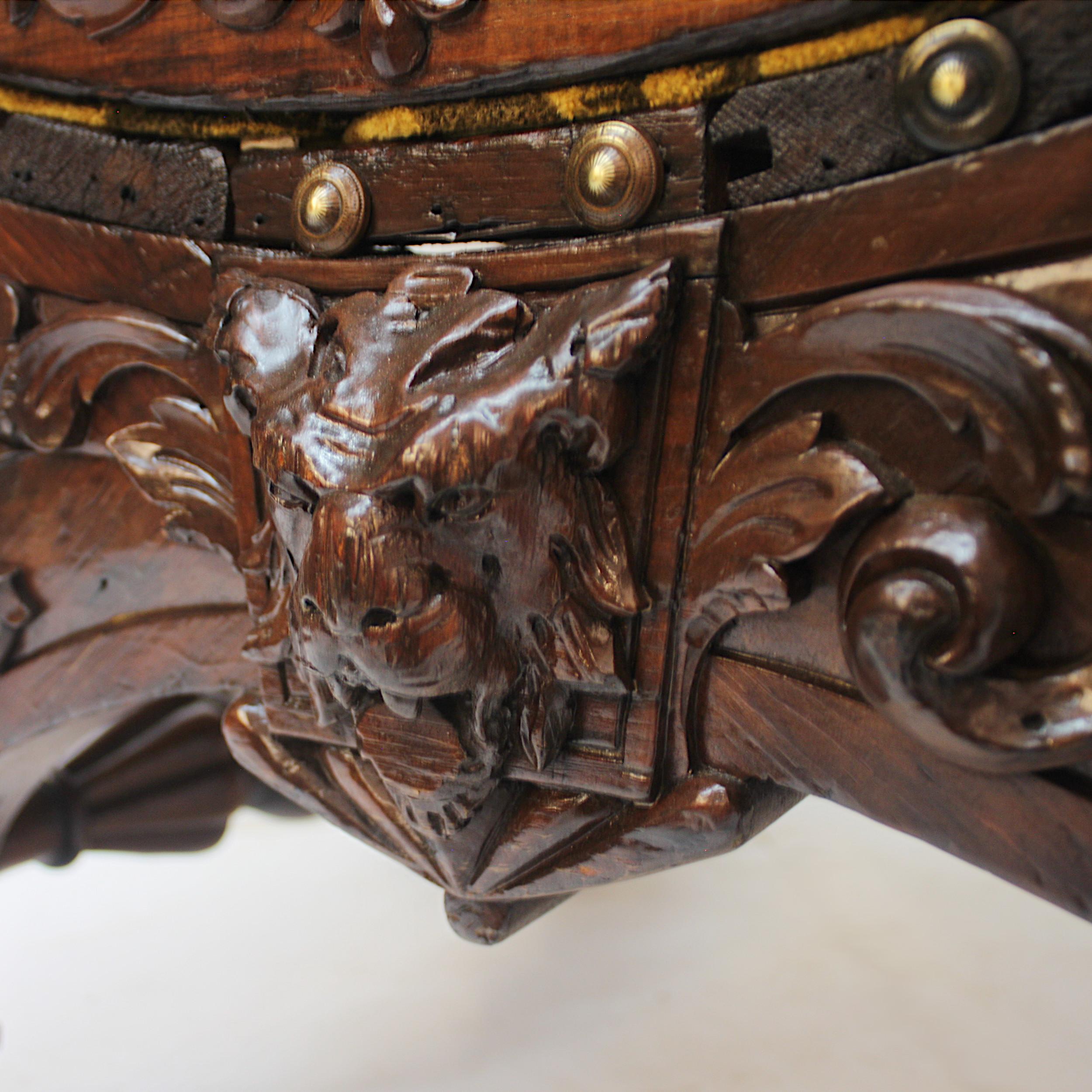 Unusual Early 20th Century Photographer's Posing Chair with Ornate Carving For Sale 5