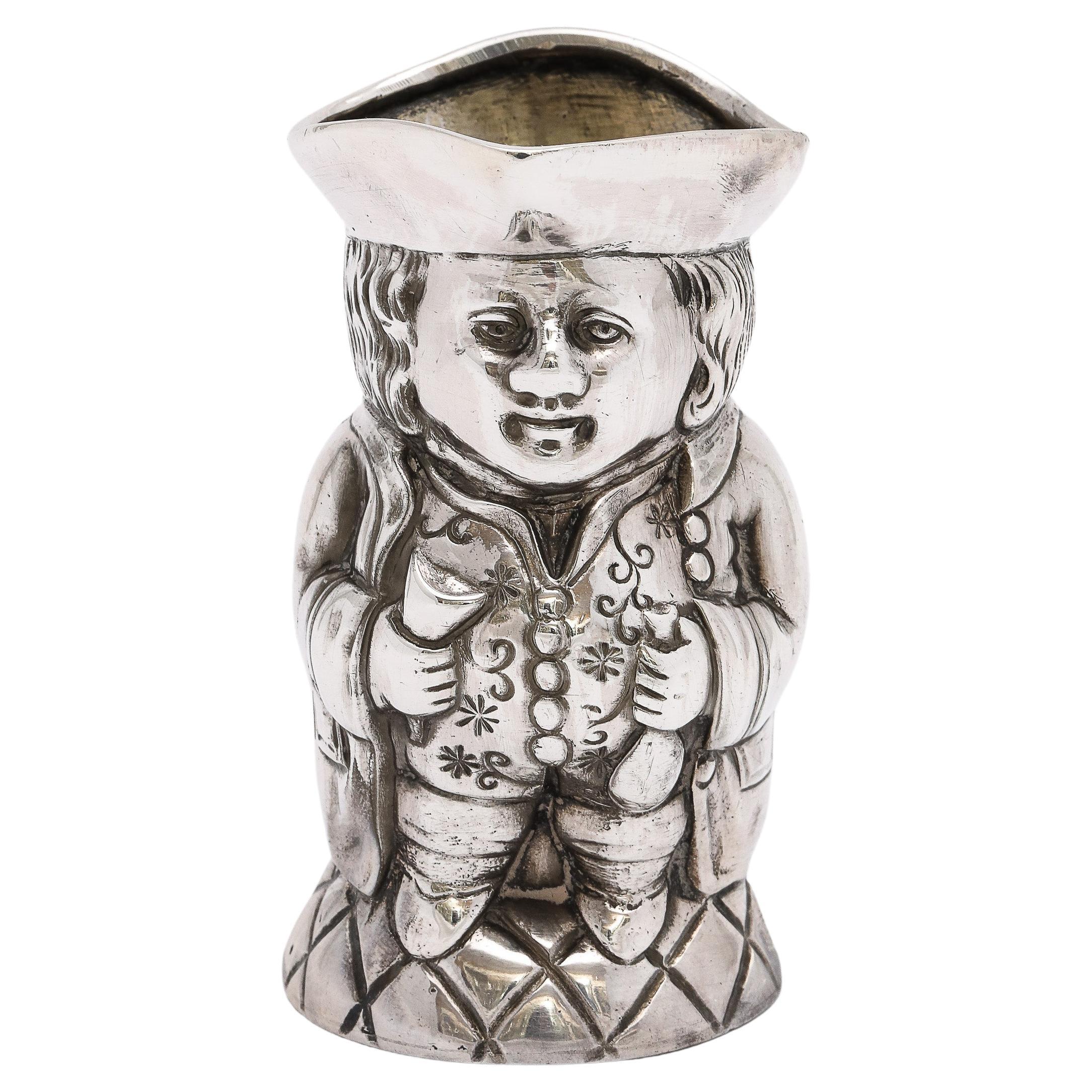 Inhabituelle tasse à crème en argent Sterling Toby Mug-Form