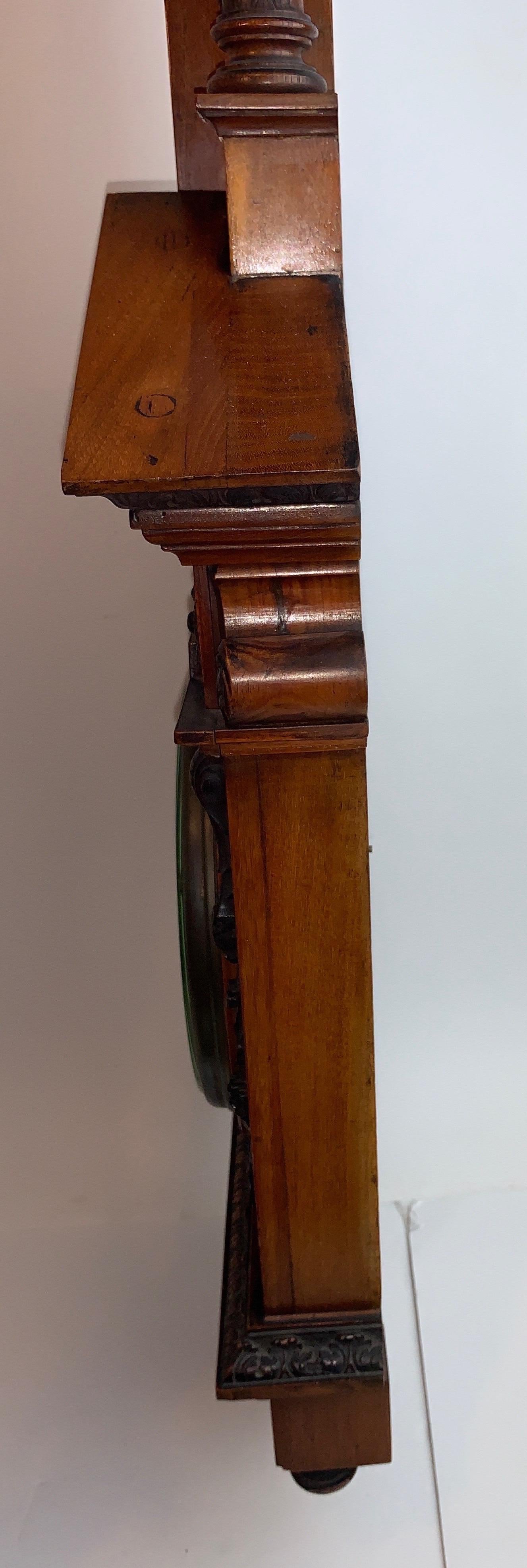 Unusual English Carved Mahogany Barometer 6