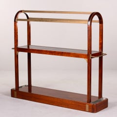 Unusual English Mahogany & Brass Hall Stand