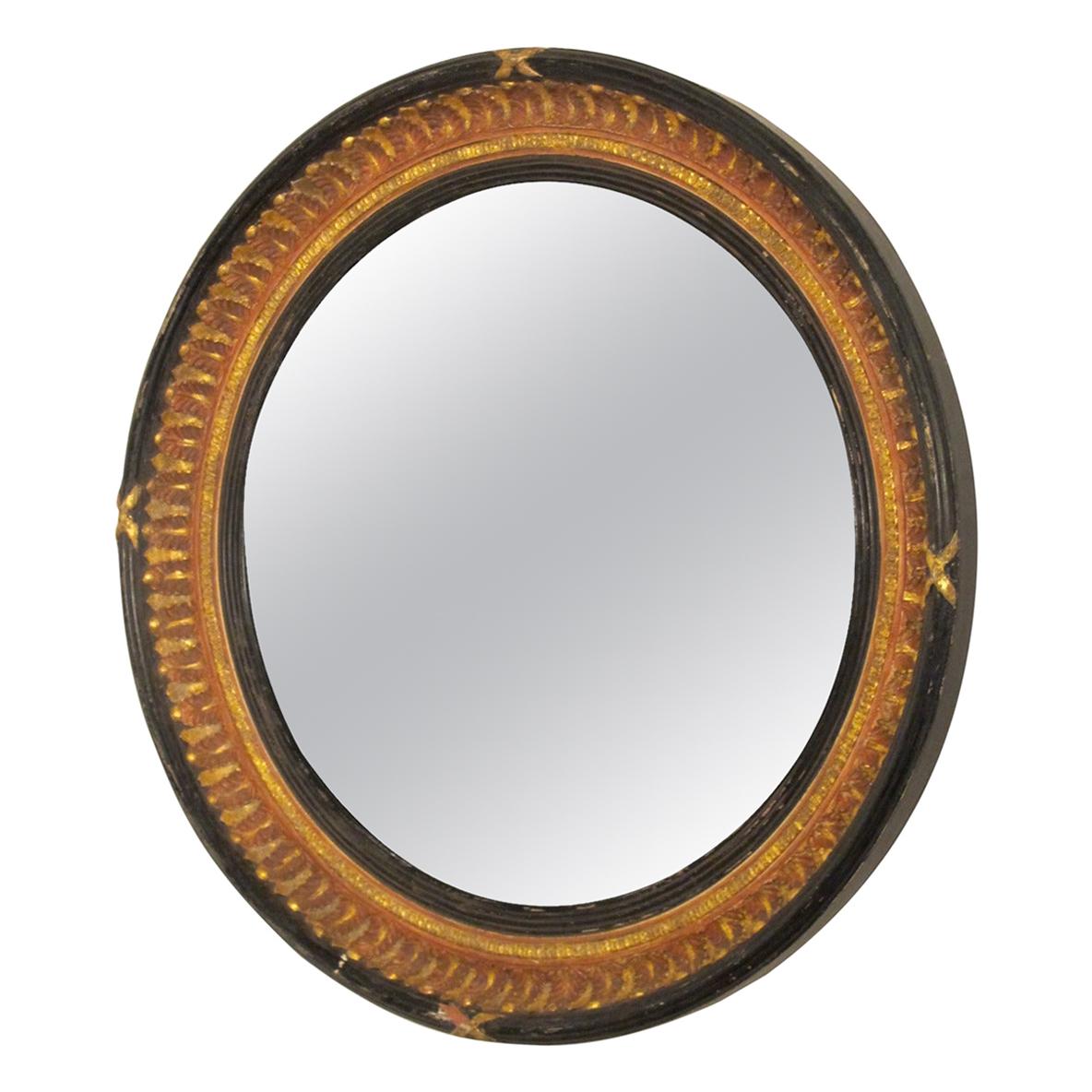 Unusual English Round Convex Mirror
