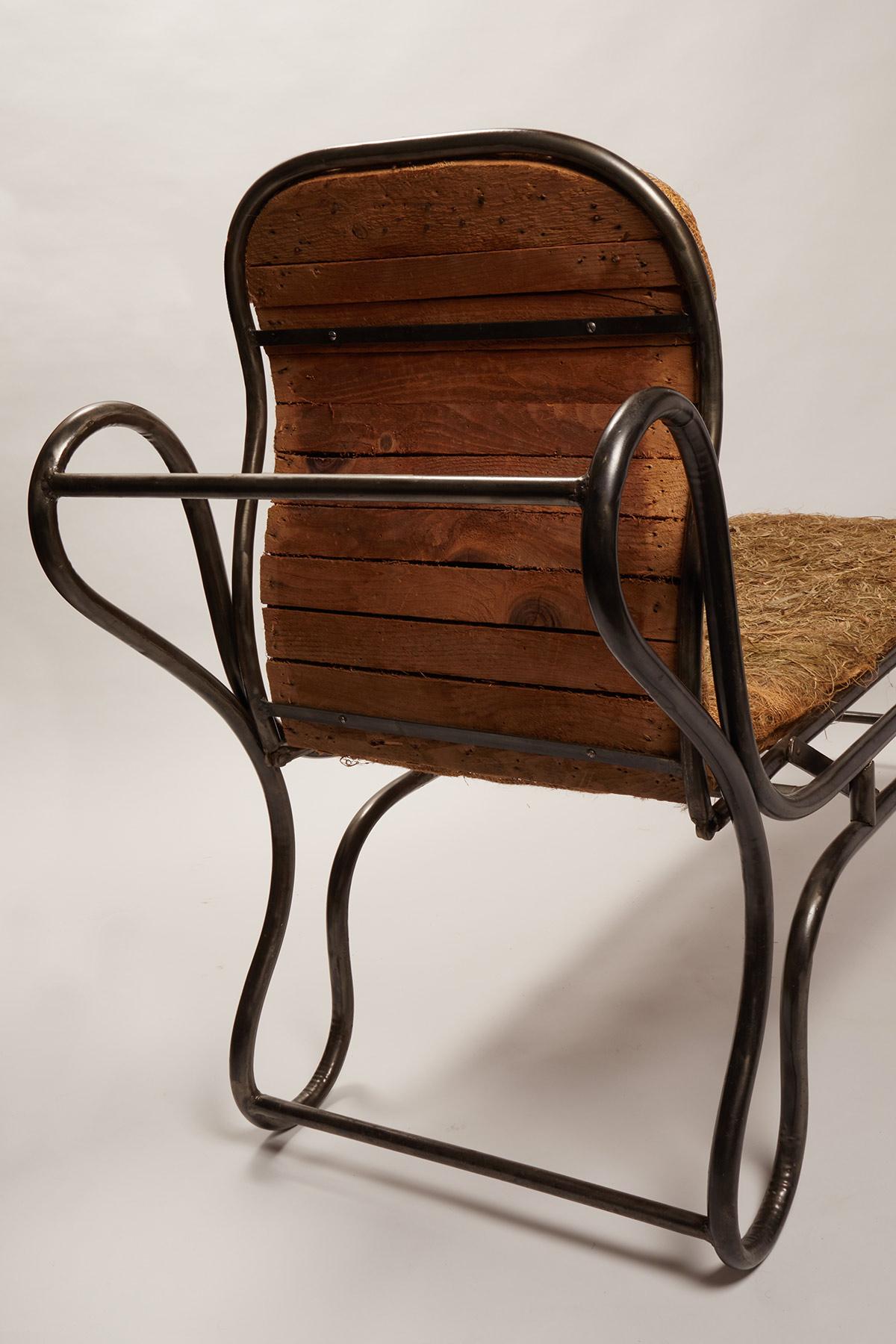 Tissu Exemple inhabituel de conception pour une chaise-Longue, France, 1900 en vente