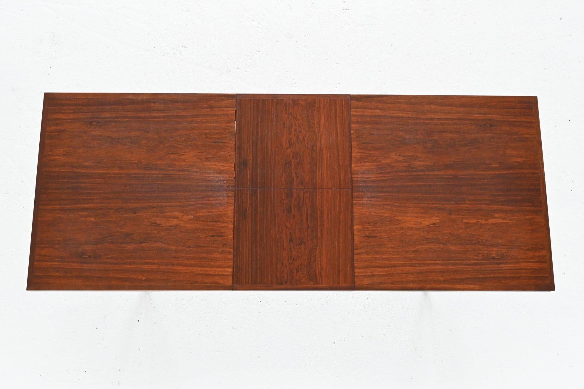 Unusual Extendable Rosewood Dining Table, Denmark, 1960 6