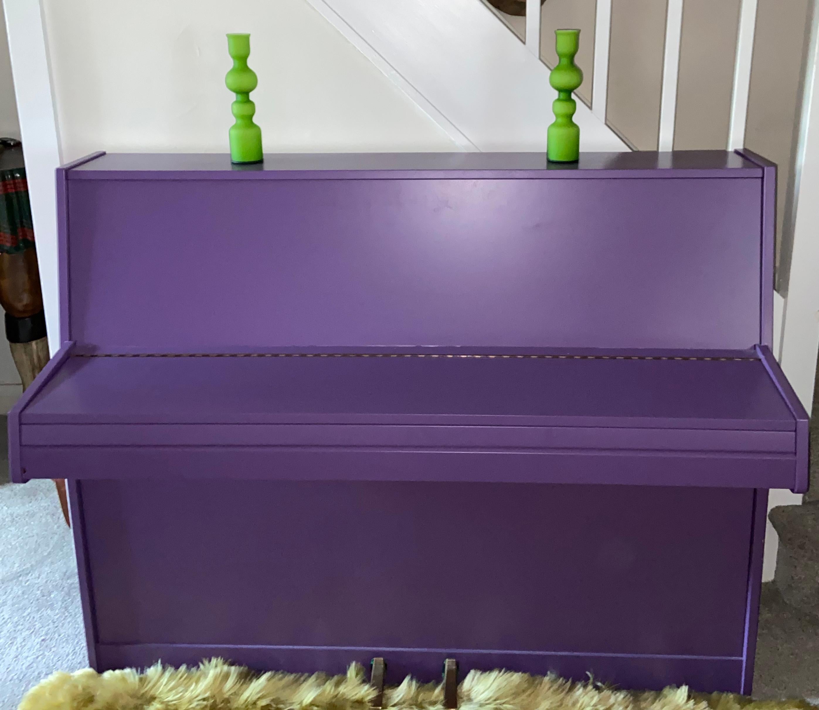 purple grand piano