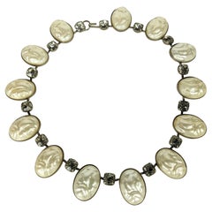 Unusual Faux Pearl Mid Century Collar