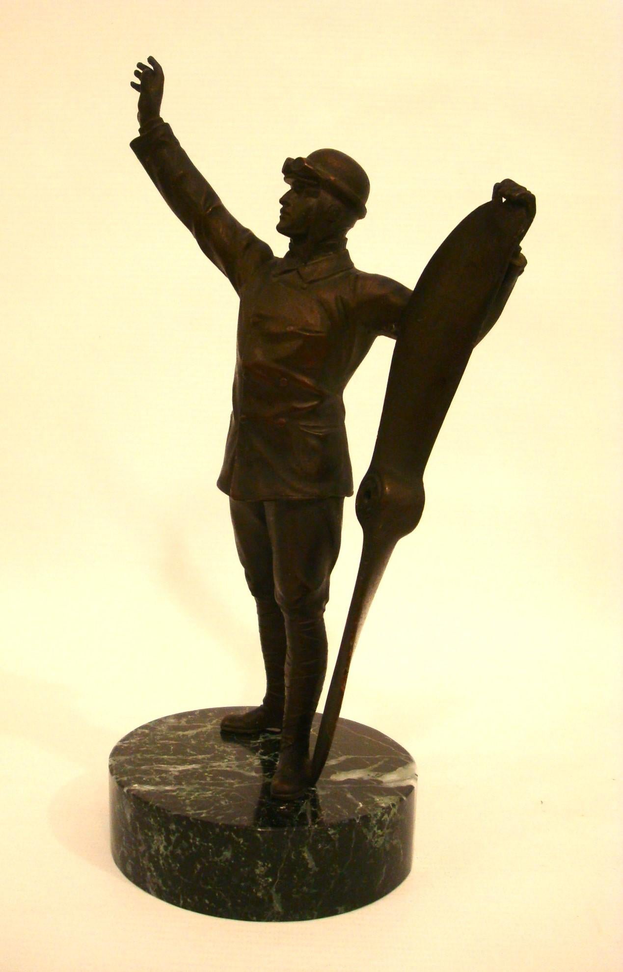 Unusual Figure of a Airplane Pilot  circa 1910´s For Sale 1