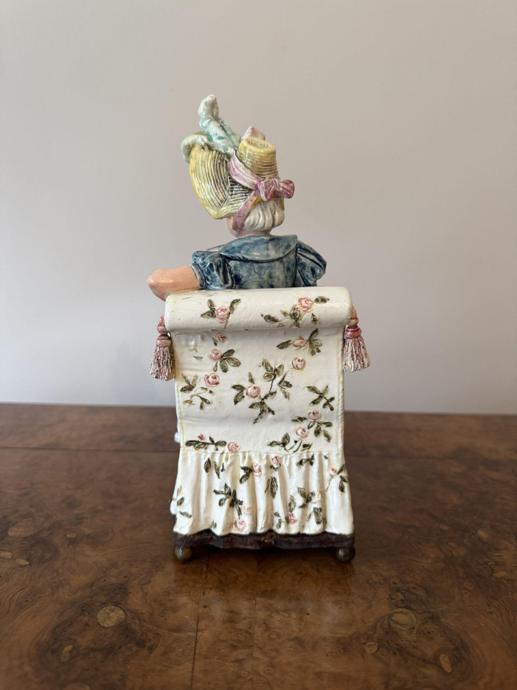 Ungewöhnliches, hochwertiges Paar antiker viktorianischer Musikfiguren im Angebot 5