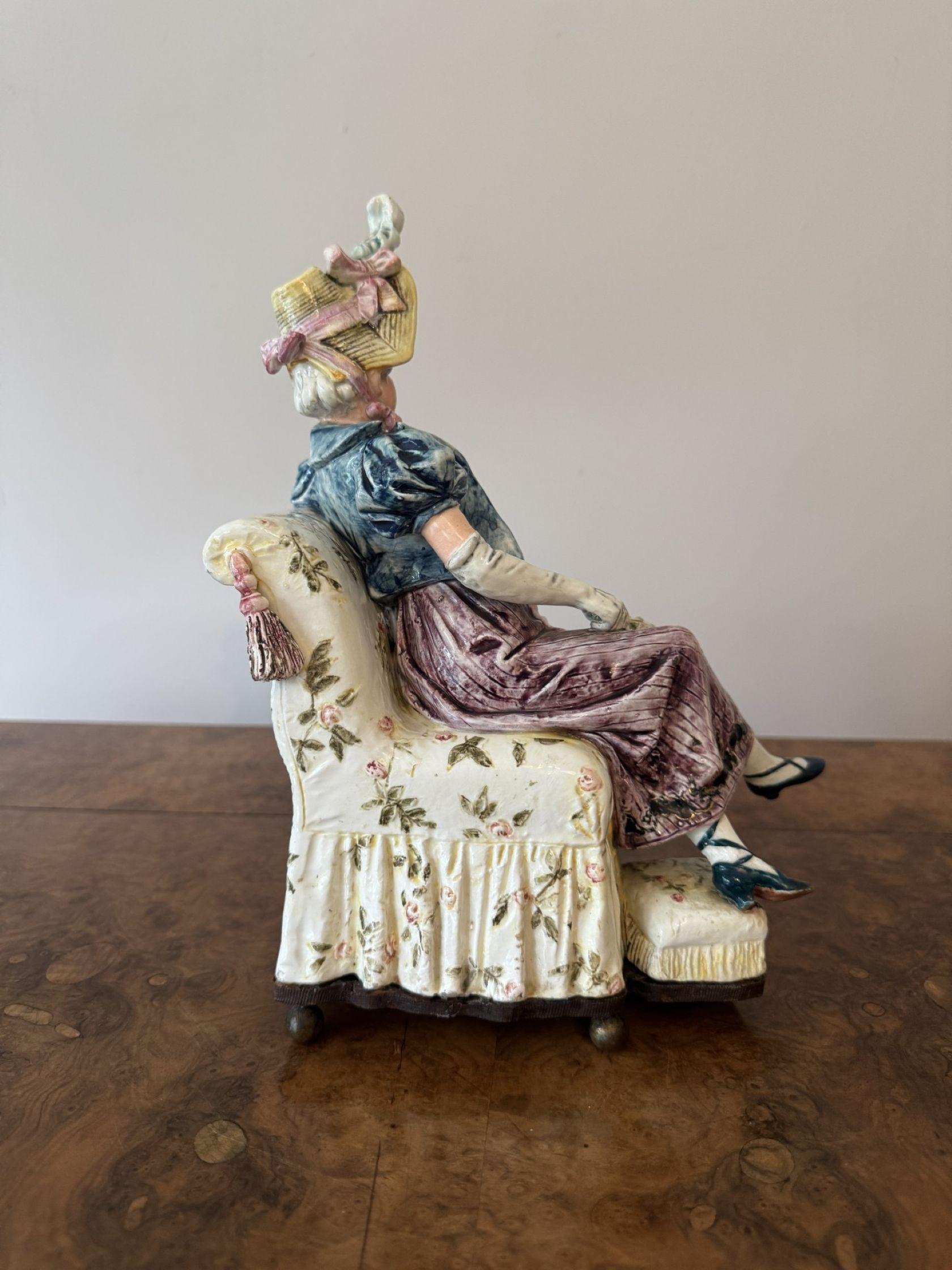 Ungewöhnliches, hochwertiges Paar antiker viktorianischer Musikfiguren im Angebot 6