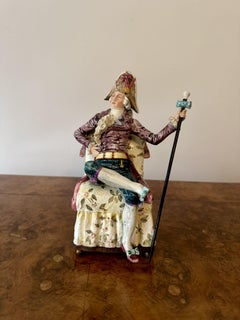 Unusual fine quality pair of antique Victorian musical figures