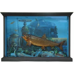 Unusual Fish Taxidermy Diorama Set in Decaying Underwater Industrial Environment